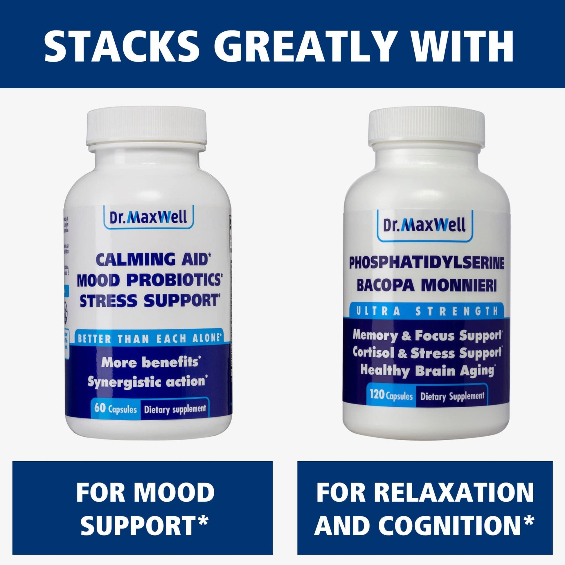 Dr. Maxwell Cortisol Manager Supplement, Supports Relaxation, Mood & Sleep in Times of Occasional Stress, Ashwagandha Rhodiola Adaptogens, Helps Maintain Normal Cortisol Levels, 120 Capsules - OzHealthStandard