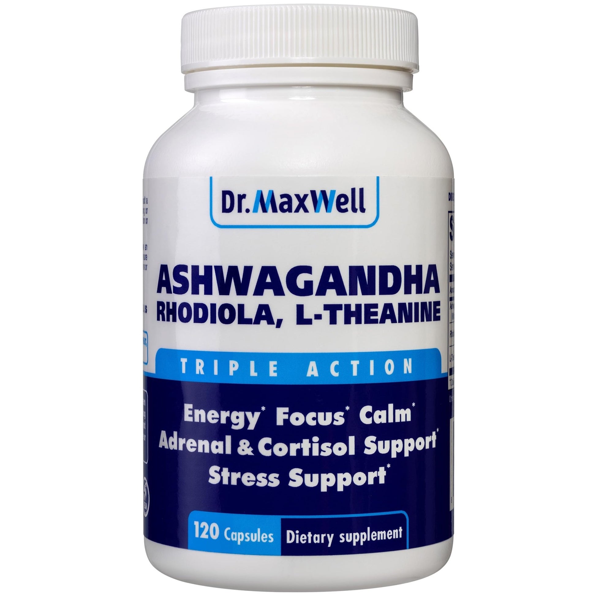 Dr. Maxwell Cortisol Manager Supplement, Supports Relaxation, Mood & Sleep in Times of Occasional Stress, Ashwagandha Rhodiola Adaptogens, Helps Maintain Normal Cortisol Levels, 120 Capsules - OzHealthStandard