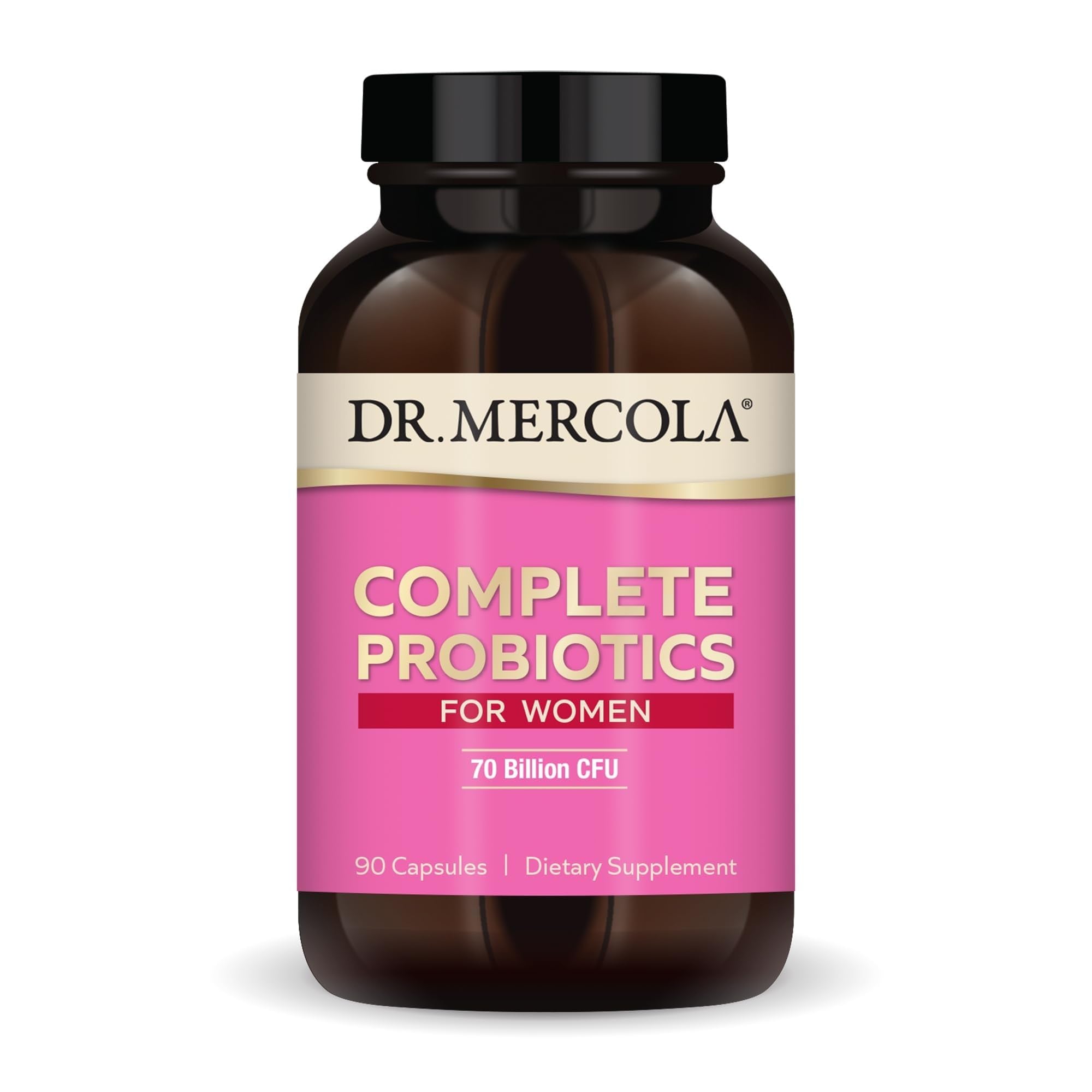 Dr. Mercola Complete Probiotics for Women - Supports Gut, Vaginal & Immune Health - Contains Lactobacillus Strains - Non-GMO, Gluten-Free & Soy-Free - 90 Capsules (90 Servings) - OzHealthStandard