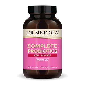 Dr. Mercola Complete Probiotics for Women - Supports Gut, Vaginal & Immune Health - Contains Lactobacillus Strains - Non-GMO, Gluten-Free & Soy-Free - 90 Capsules (90 Servings) - OzHealthStandard