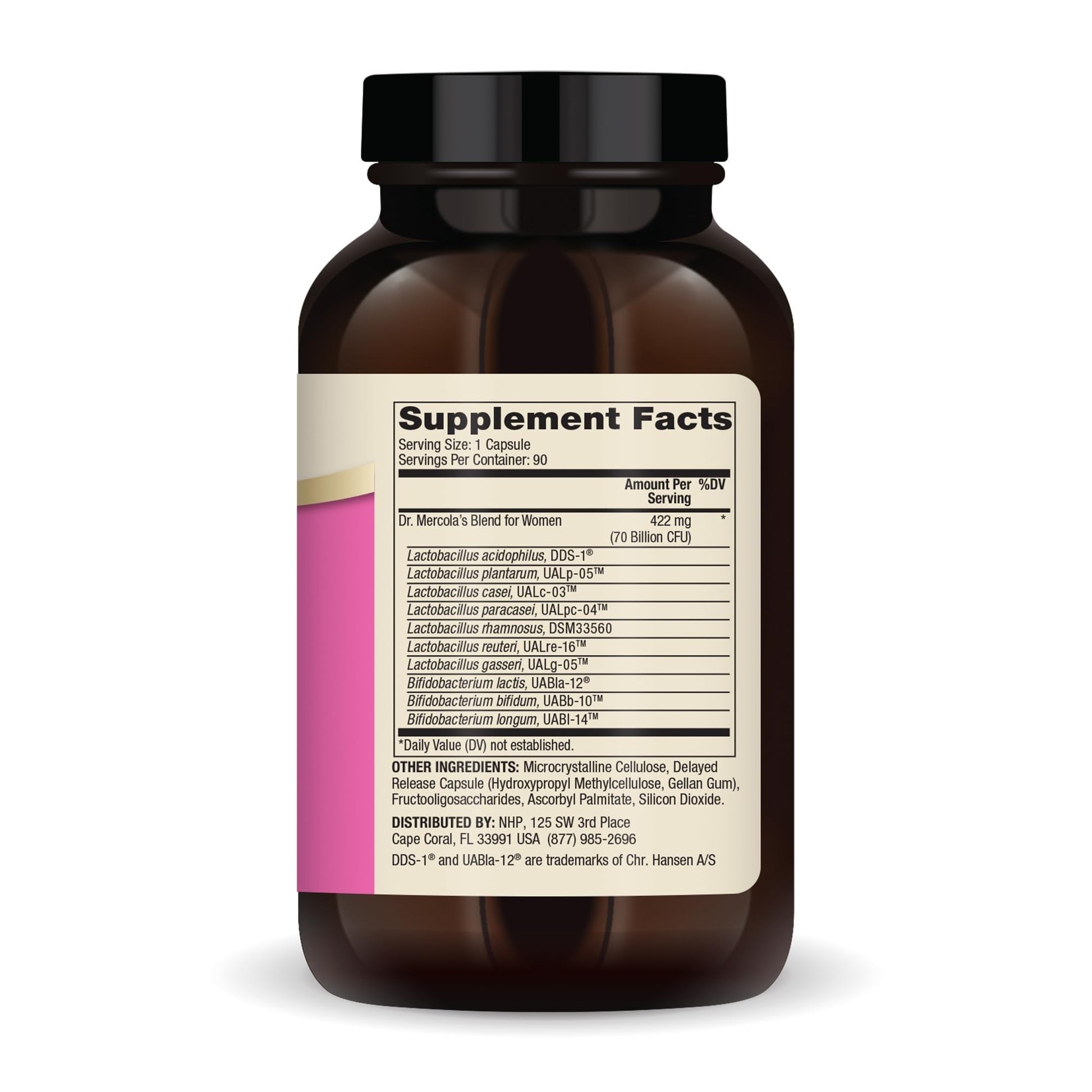 Dr. Mercola Complete Probiotics for Women - Supports Gut, Vaginal & Immune Health - Contains Lactobacillus Strains - Non-GMO, Gluten-Free & Soy-Free - 90 Capsules (90 Servings) - OzHealthStandard