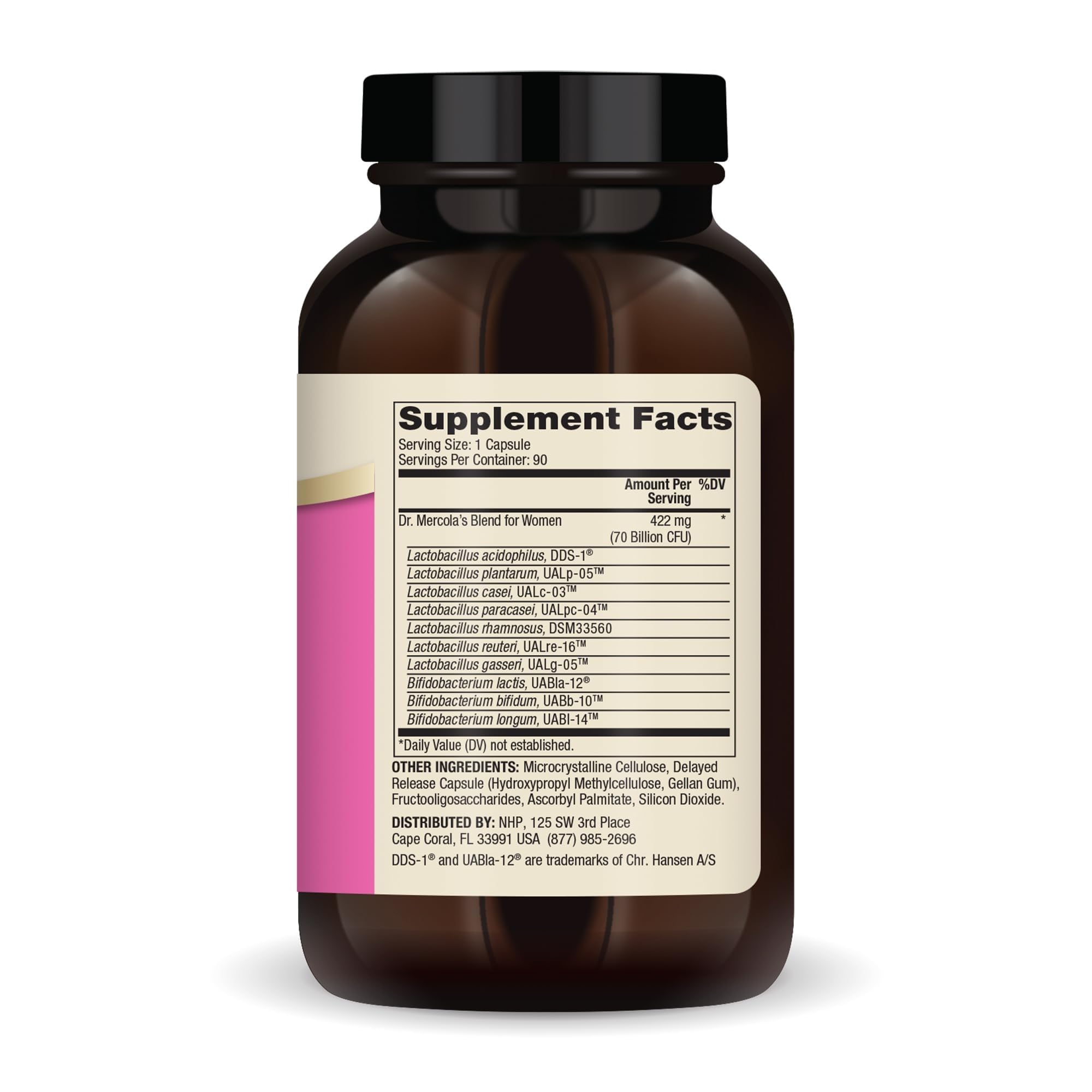 Dr. Mercola Complete Probiotics for Women - Supports Gut, Vaginal & Immune Health - Contains Lactobacillus Strains - Non-GMO, Gluten-Free & Soy-Free - 90 Capsules (90 Servings) - OzHealthStandard