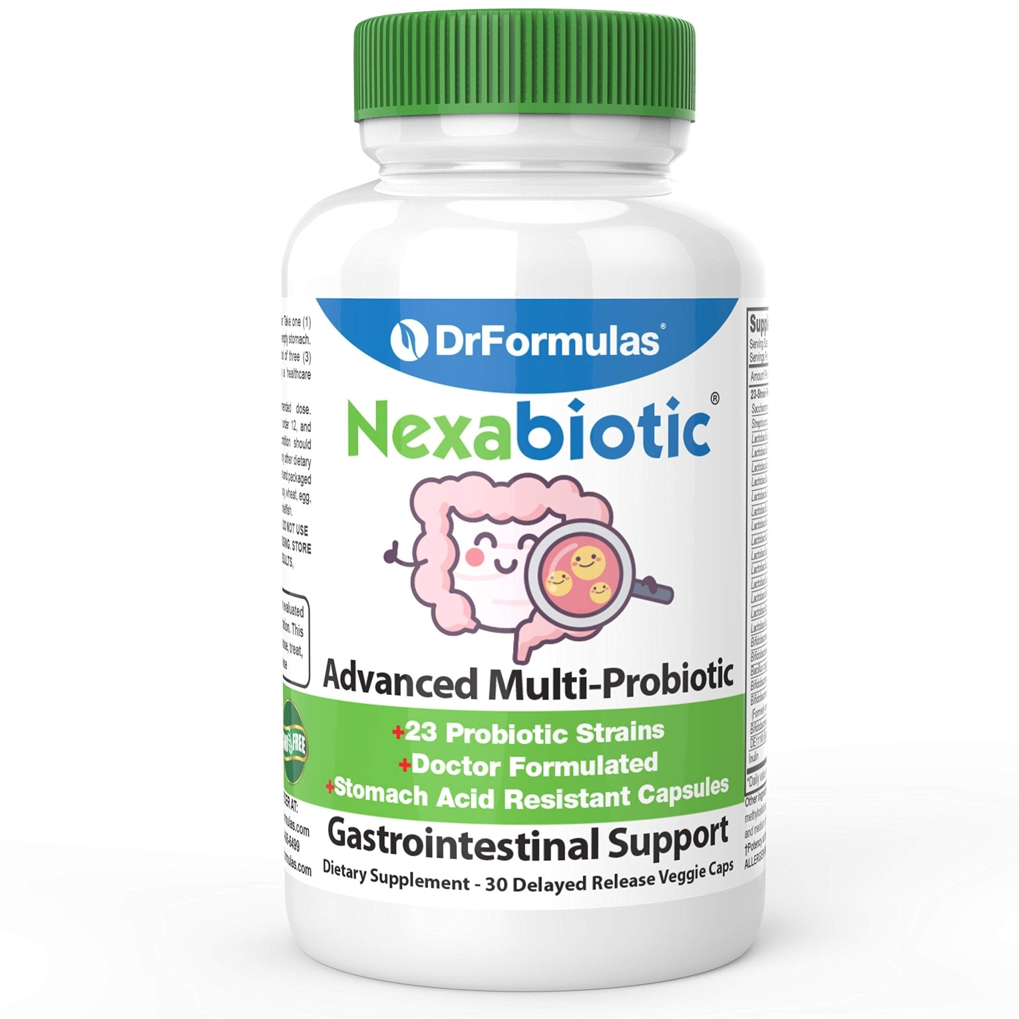 DrFormulas Nexabiotic 23 Multi Probiotic for Women and Men - Dr. formulated with Lactobacillus Acidophilus, Bifidobacterium Infantis, Saccharomyces Boulardii, 17.25 Billion CFUs - OzHealthStandard