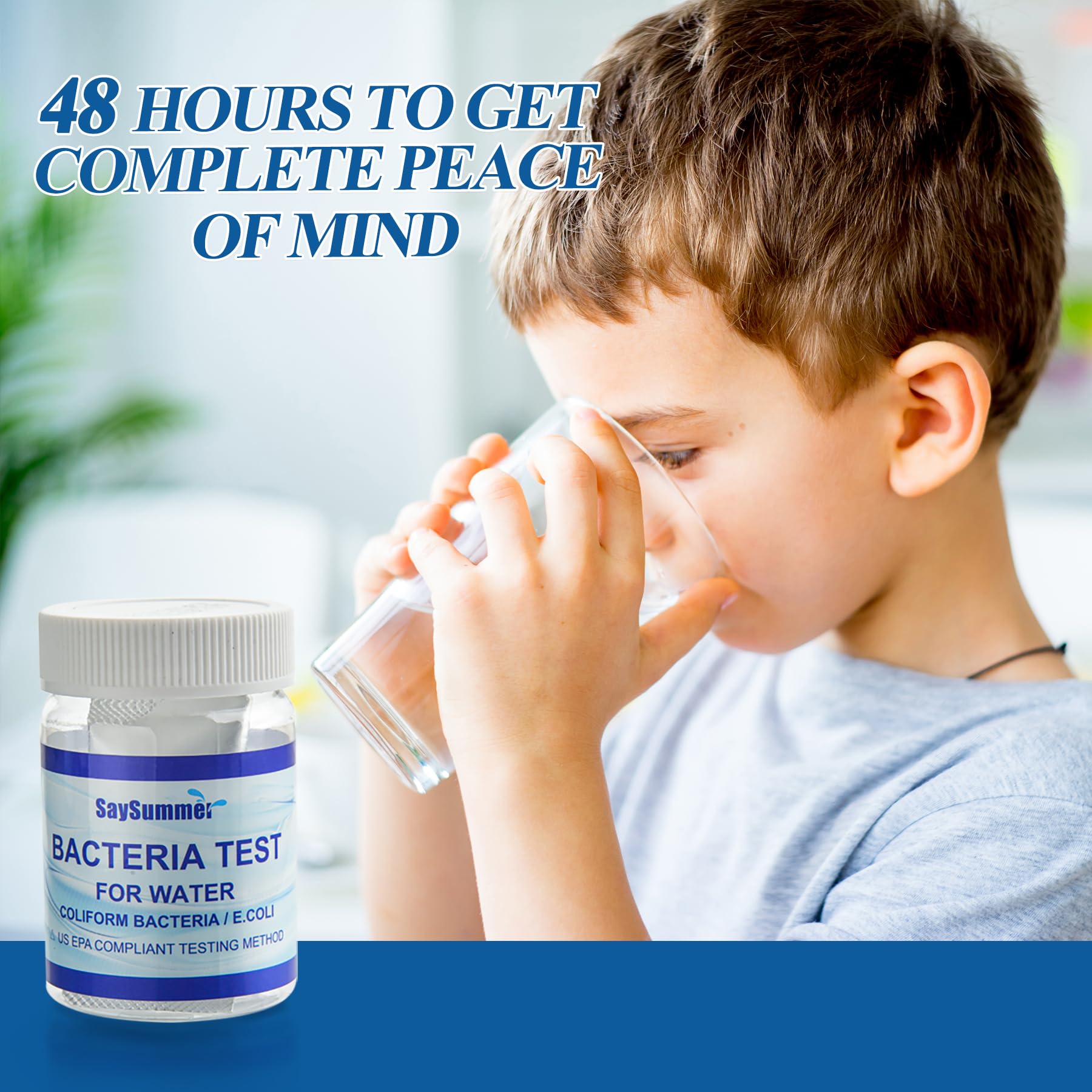 Drinking Water Bacteria Test Kit: 4 Tests Detecting Coliform E coli Bacteria - at Home Well Water Testing Kits for Drinking Water Pool Hot Tub Aquarium and More - OzHealthStandard
