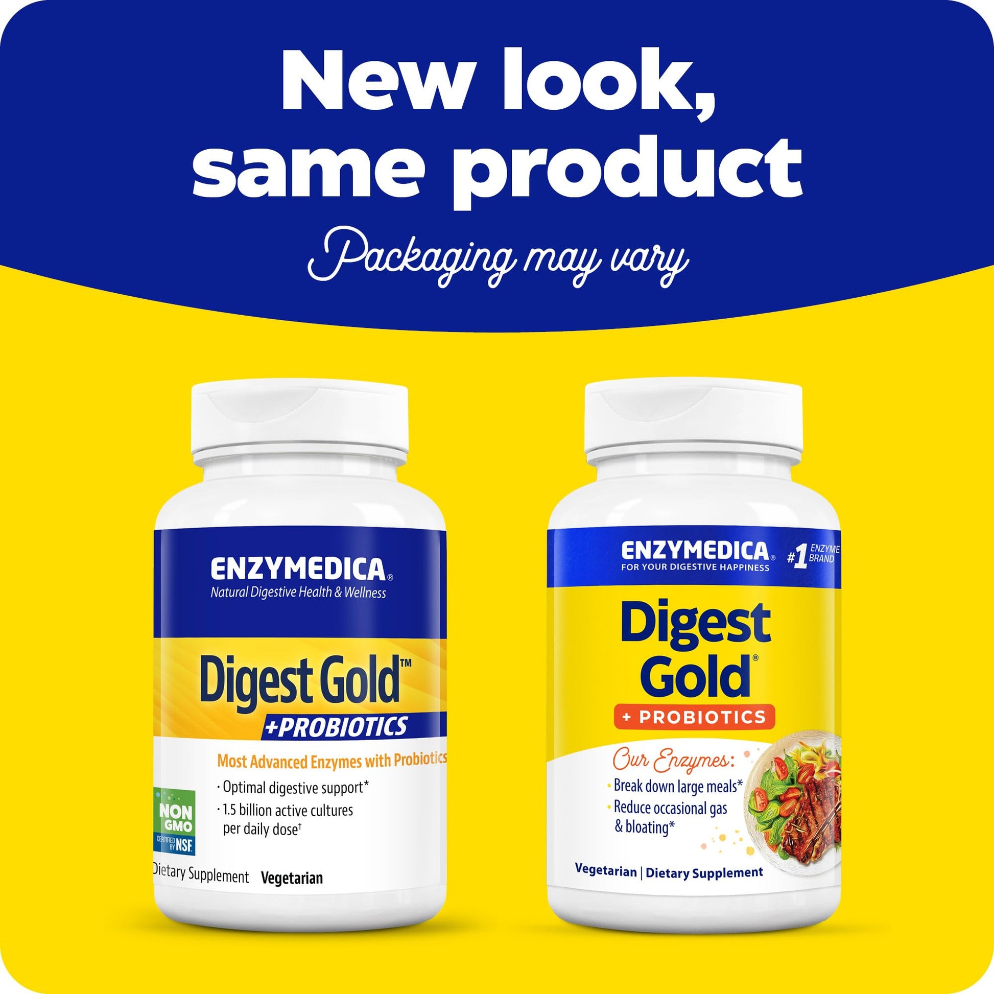 Enzymedica Digest Gold + Probiotics, 2-in-1 Digestive Enzymes & Probiotic Support, Promotes Gut Health with 1 Billion Active Cultures, 180 Capsules - OzHealthStandard