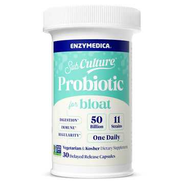 Enzymedica SubCulture Probiotics for Gas & Bloating, 50 Billion CFU, Supports Immune & Digestive Health, Regularity & Gut Flora, 30 Count - OzHealthStandard