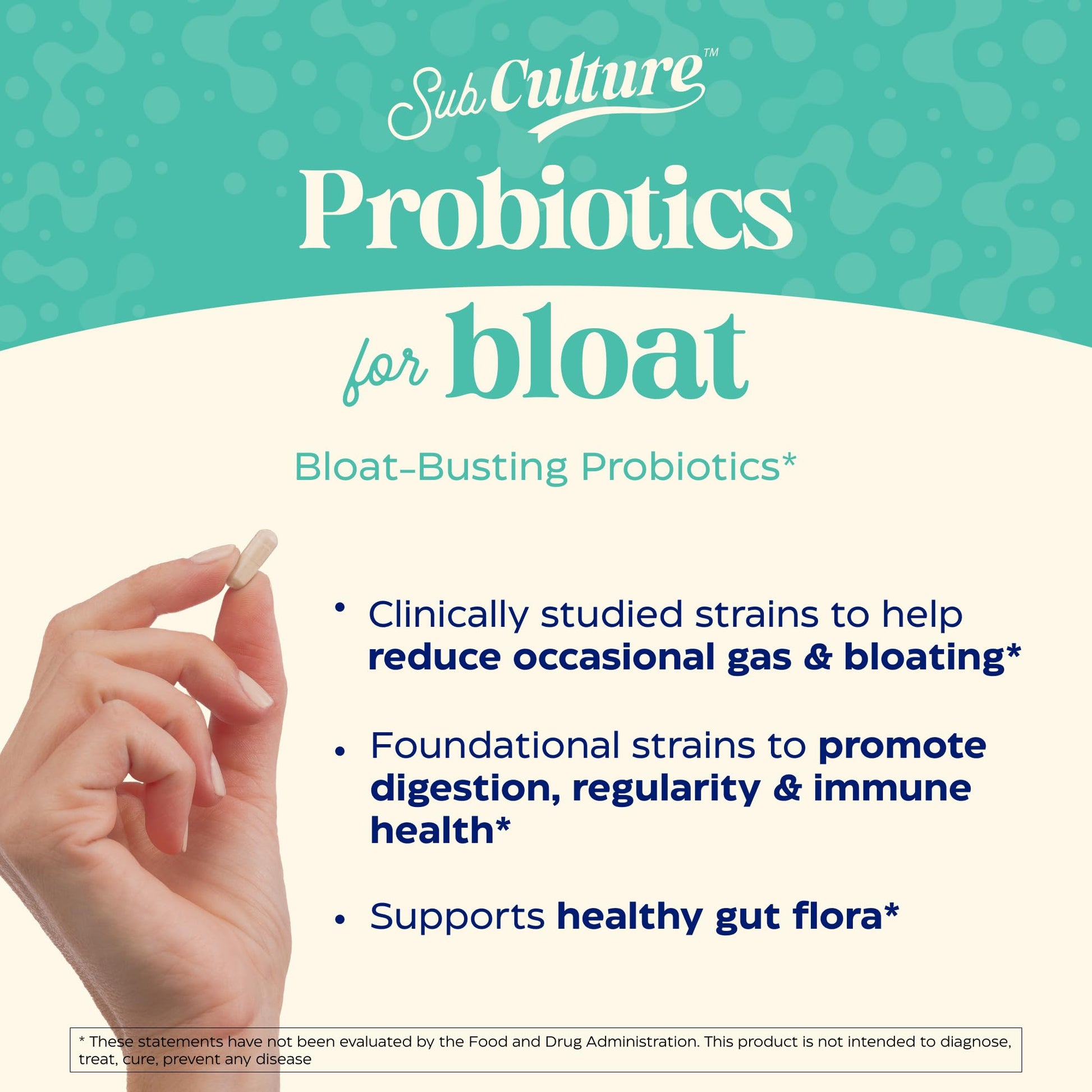 Enzymedica SubCulture Probiotics for Gas & Bloating, 50 Billion CFU, Supports Immune & Digestive Health, Regularity & Gut Flora, 30 Count - OzHealthStandard