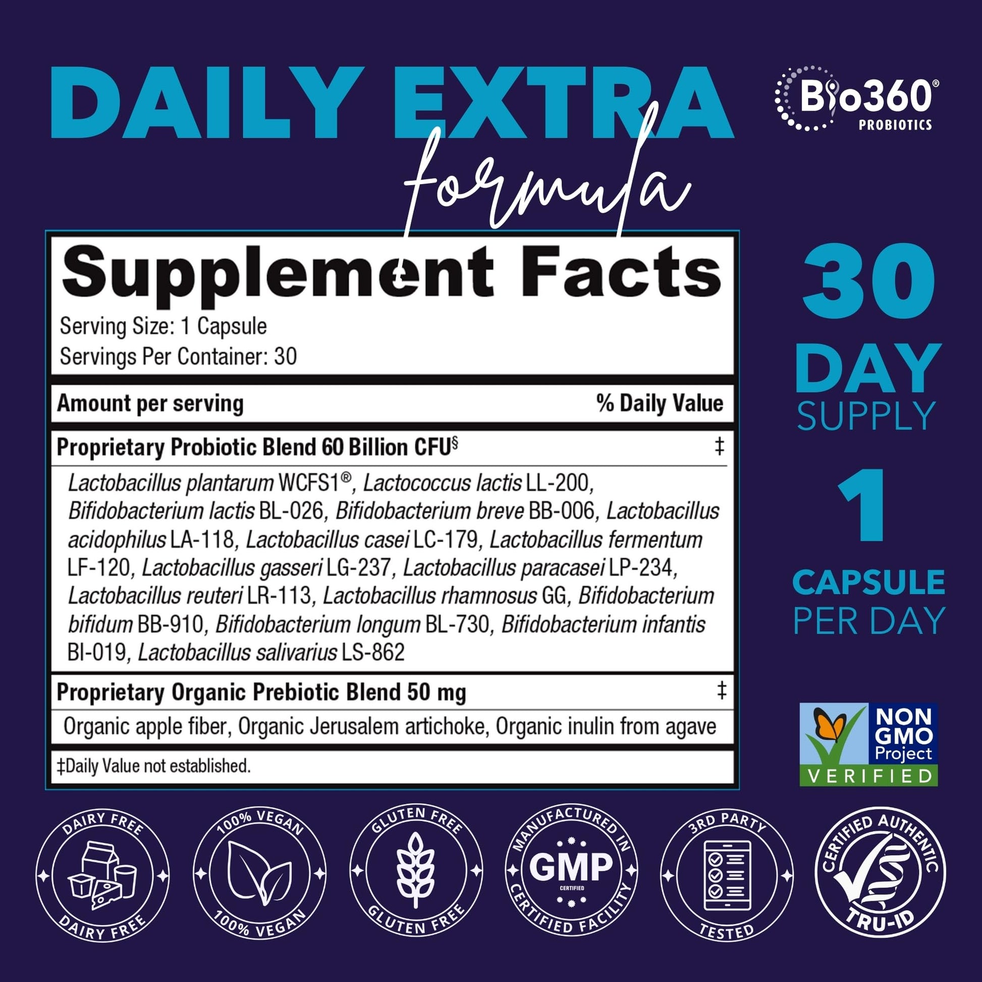 Extra Strength Probiotic for Digestive Health and Immune Support, 60 Billion CFU & 15 Strains, Gut Health Probiotics for Men and Women Supports Occasional Constipation, Diarrhea, Gas & Bloating, 30CT - OzHealthStandard