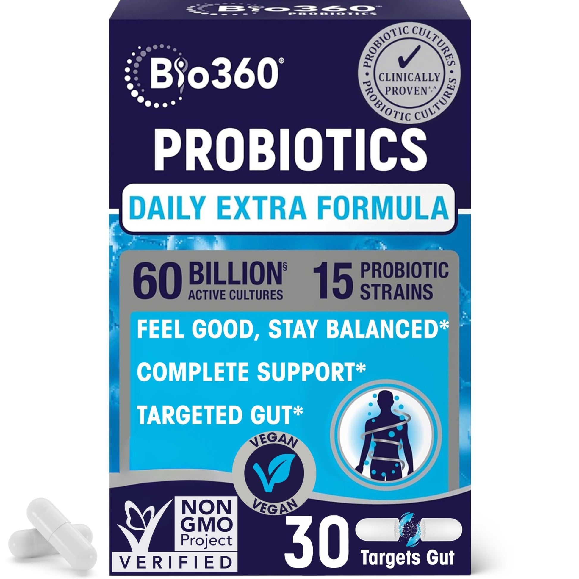 Extra Strength Probiotic for Digestive Health and Immune Support, 60 Billion CFU & 15 Strains, Gut Health Probiotics for Men and Women Supports Occasional Constipation, Diarrhea, Gas & Bloating, 30CT - OzHealthStandard