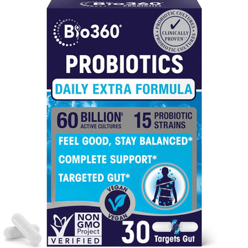 Extra Strength Probiotic for Digestive Health and Immune Support, 60 Billion CFU & 15 Strains, Gut Health Probiotics for Men and Women Supports Occasional Constipation, Diarrhea, Gas & Bloating, 30CT - OzHealthStandard