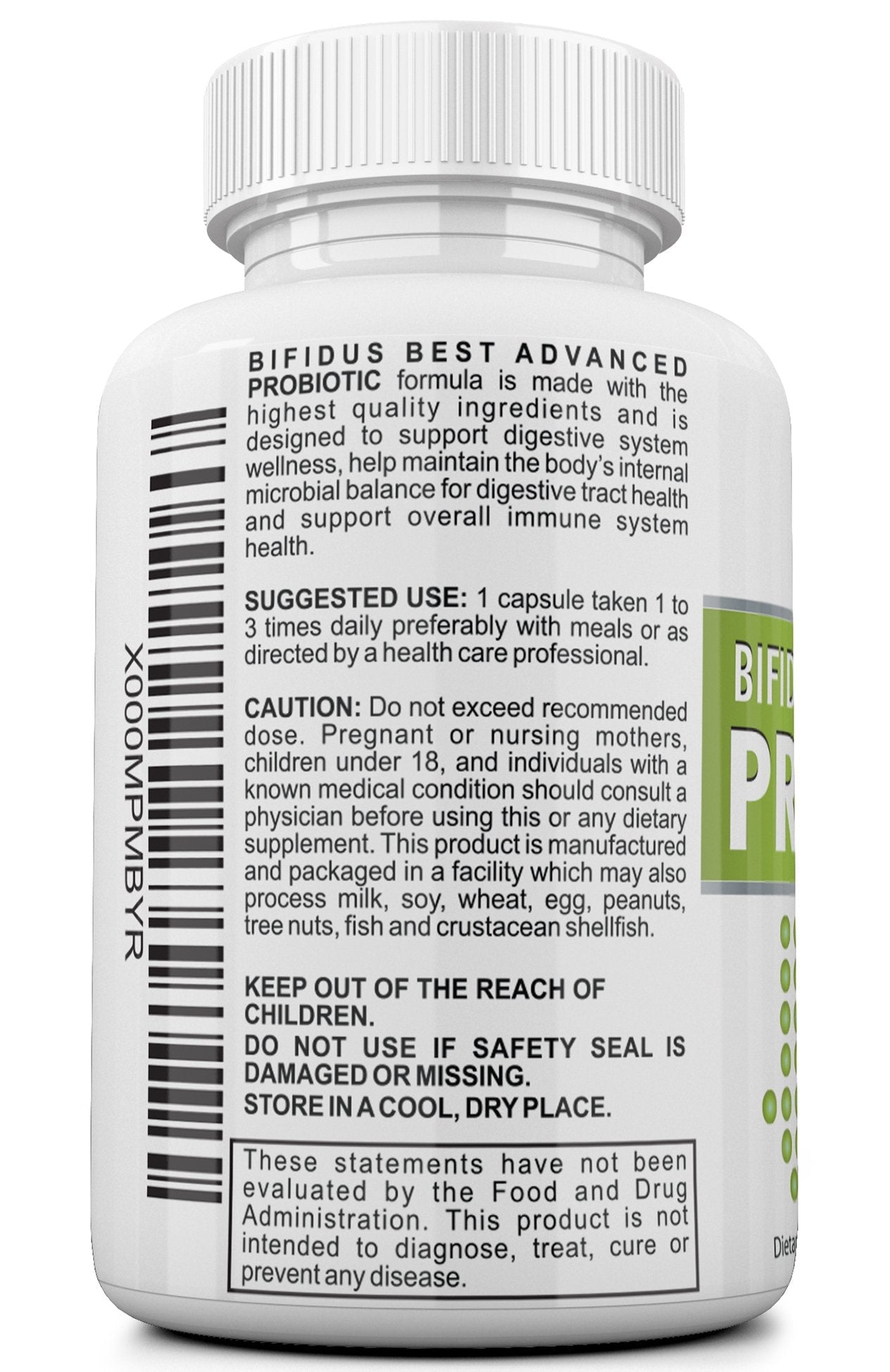 Fast Natural Bloating Relief - Bifidus Best Advanced Probiotic 60 Day + Kombucha Guide - Premium Probiotics for Men and Women - for Intestinal Problems, Bloating, Diarrhea, Gas, Bladder, UTI - OzHealthStandard
