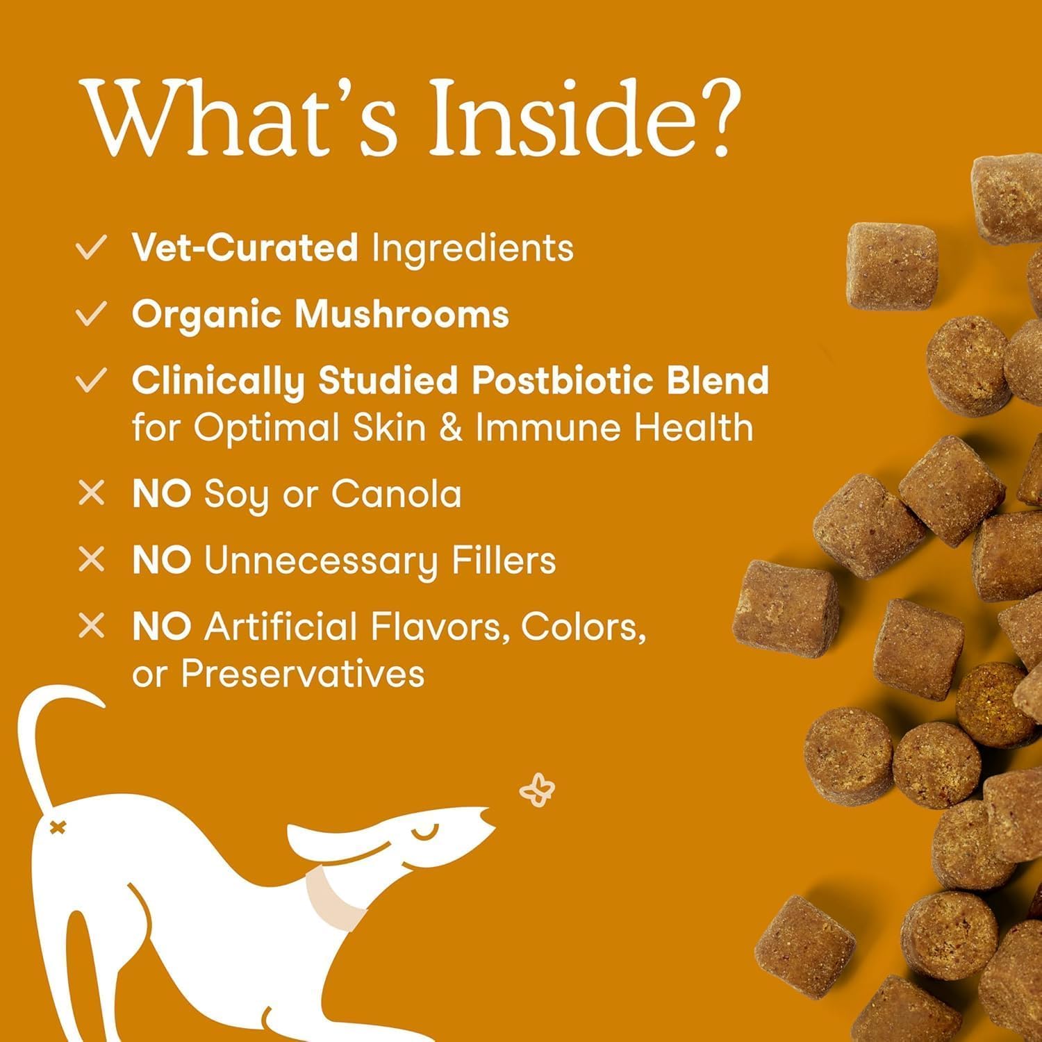 Fera Pets Dog Allergy and Immune Support with Organic Mushrooms, Postbiotics & Colostrum - Promotes Skin & Gut Health - Soothes Seasonal Allergy Symptoms - 30 Soft Chews - OzHealthStandard