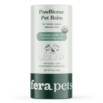 Fera Pets PawBiome® - Cat & Dog Balm for Paws and Nose with Postbiotics - Encourages Skin Recovery - Balances Skin Microbiome - Supports The Skin's Natural Barrier - 2 oz Stick - OzHealthStandard