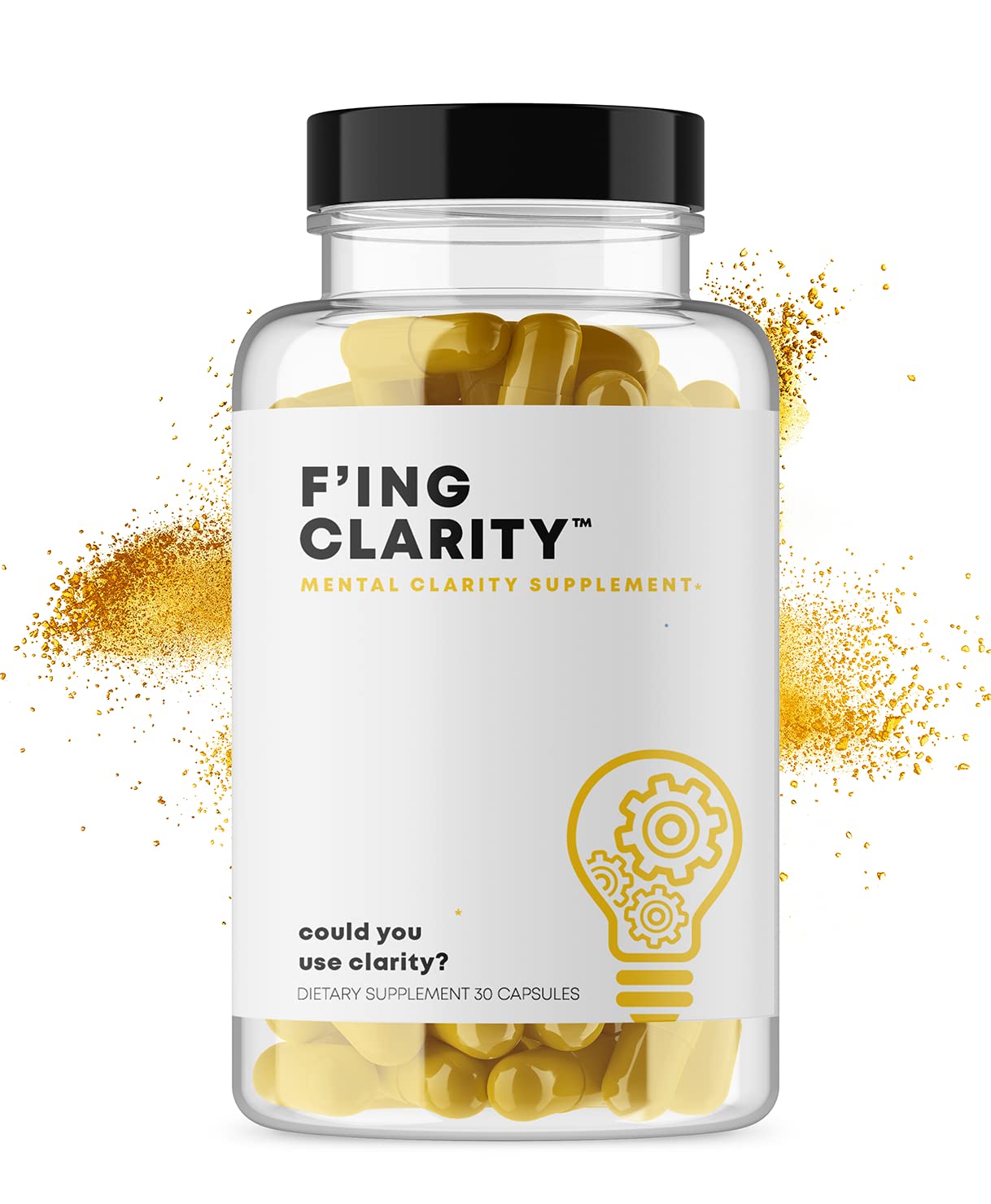 F'ing Clarity - Clarity, Memory + Brain Boosting Nootropic Supplement | Bacopa Extract, Phosphatidylserine 20%, Gingko Biloba Extract, Rhodiola Rosea Extract, DMAE Bitrartrate, B-12, Huperzine A - OzHealthStandard