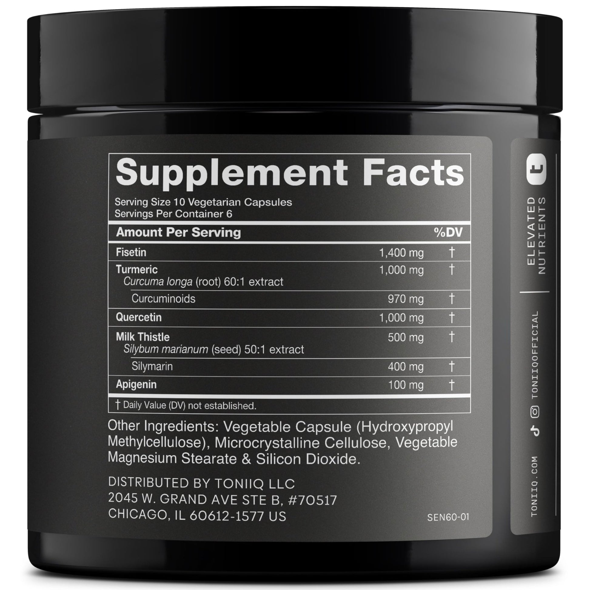 Fisetin Supplement – Senolytic Supplement Ultra High Potency 4,000mg with Quercetin, Curcumin 97%, Apigenin & Milk Thistle – High Strength Blend – Third-Party Lab Tested – 3 Month Supply - OzHealthStandard