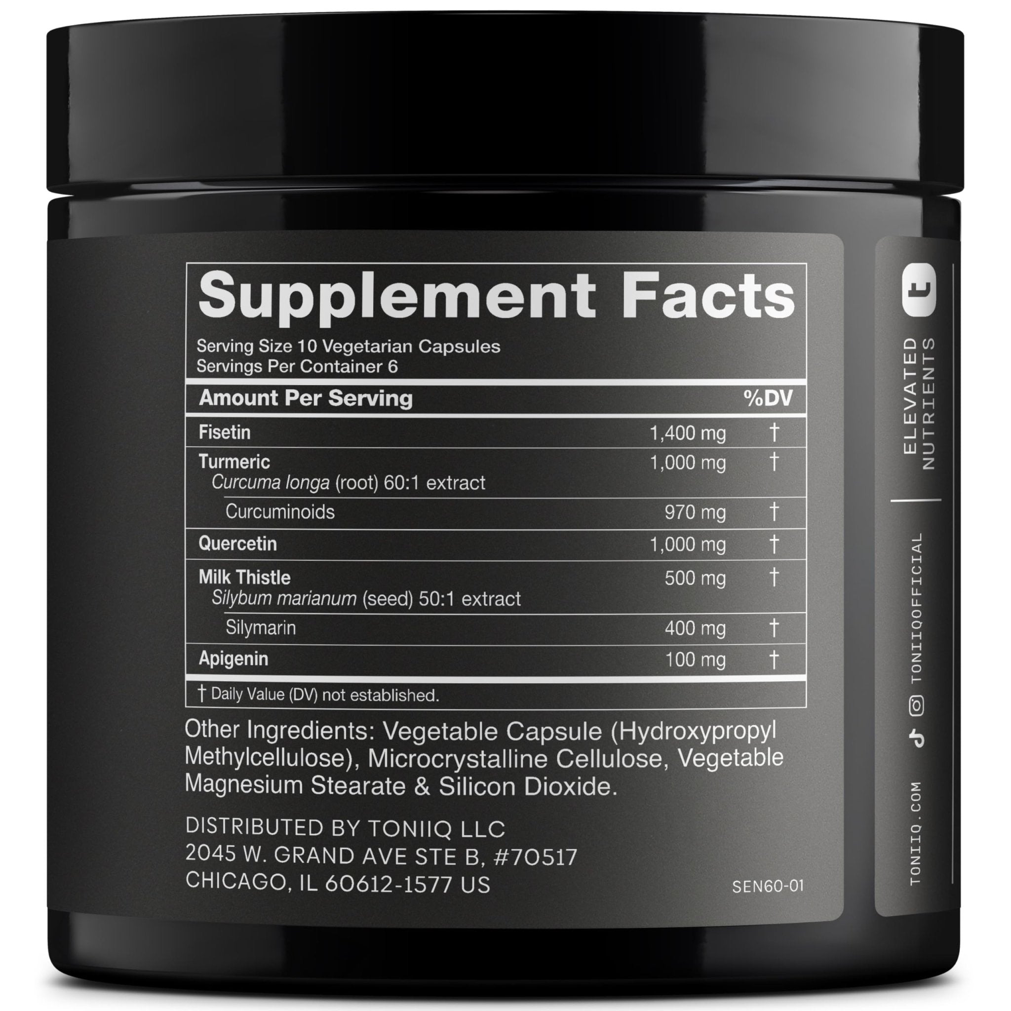 Fisetin Supplement – Senolytic Supplement Ultra High Potency 4,000mg with Quercetin, Curcumin 97%, Apigenin & Milk Thistle – High Strength Blend – Third-Party Lab Tested – 3 Month Supply - OzHealthStandard