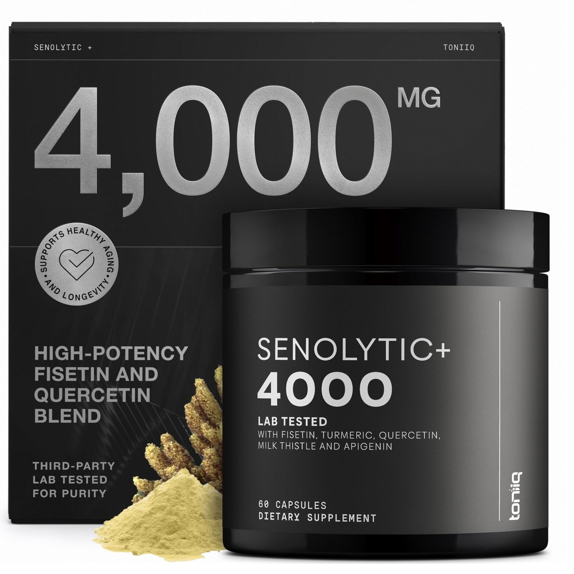 Fisetin Supplement – Senolytic Supplement Ultra High Potency 4,000mg with Quercetin, Curcumin 97%, Apigenin & Milk Thistle – High Strength Blend – Third-Party Lab Tested – 3 Month Supply - OzHealthStandard