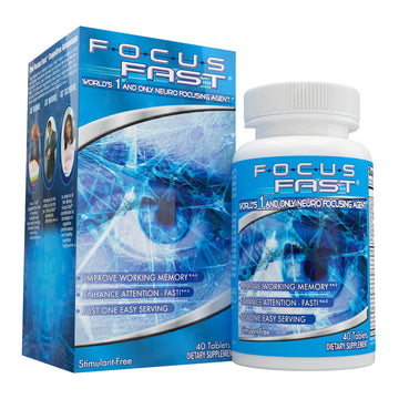 Focus Fast Brain Supplement - Improve Working Memory, Enhance Focus, Boost Cognition in as Little as 1 Hour. Caffeine/Stimulant Free Nootropic - OzHealthStandard