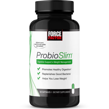 Force Factor ProbioSlim Probiotics for Women and Men, Probiotics for Digestive Health to Reduce Bloating, Gas, & Occasional Diarrhea, with Prebiotics, LactoSpore, & Green Tea for Energy, 60 Capsules - OzHealthStandard