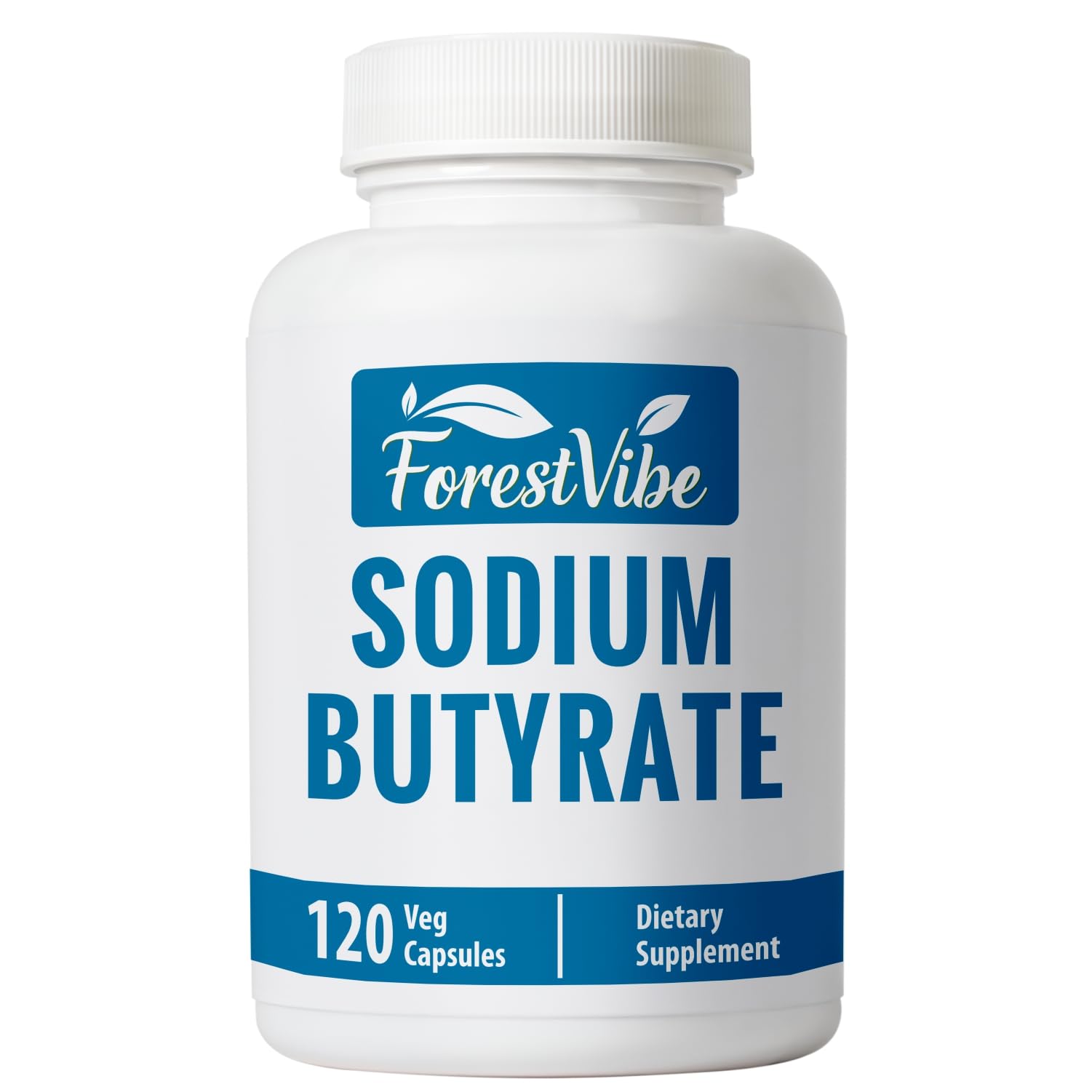 ForestVibe Sodium Butyrate Supplement 1200mg, Yielding 960mg Butyric Acid, 120 Vegan Capsules, 2 Month Supply, Non-GMO & Gluten Free Postbiotic Supplement - OzHealthStandard