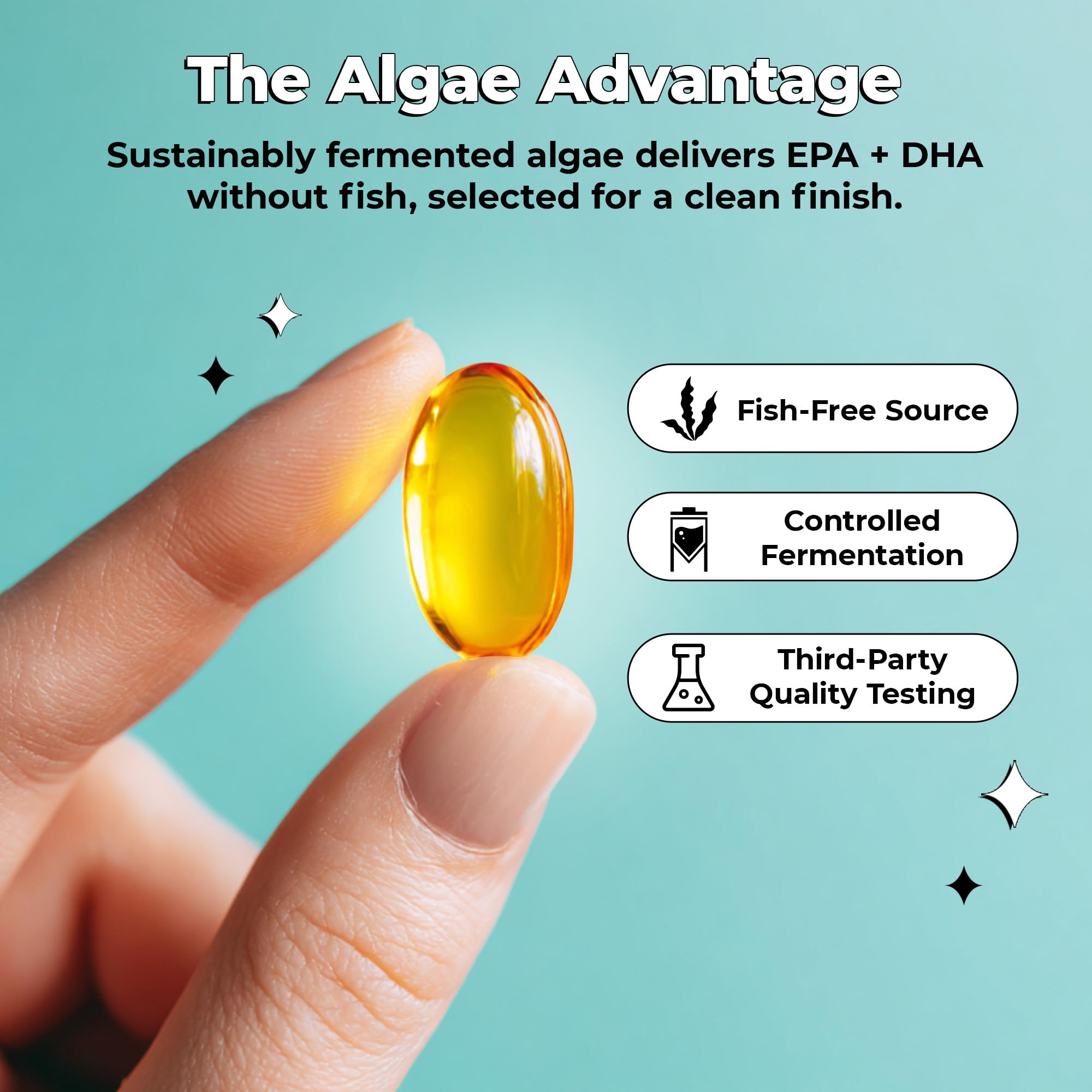 Future Kind Omega-3 Supplement for Clarity, Memory, and Mobility Comfort, 2 Months Supply of Citrus-Scented Softgels with EPA and DHA, Vegan Omega-3 Supplement from Algae, Carrageenan Free, 60 Count - OzHealthStandard