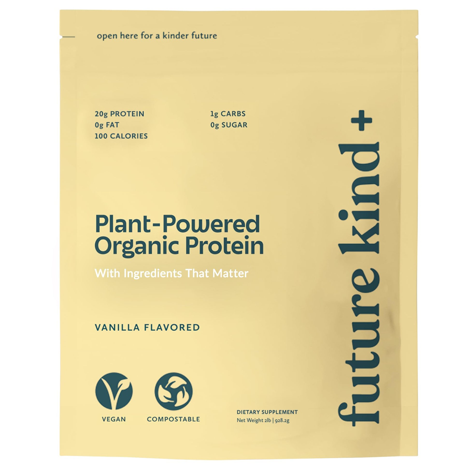 Future Kind Vegan Protein Powder, Vanilla, Pea Plant Protein for Lean Muscle with Iron & Fiber, Whey-Free, Sugar-Free, Soy-Free, Non-Dairy (34 Servings) - OzHealthStandard