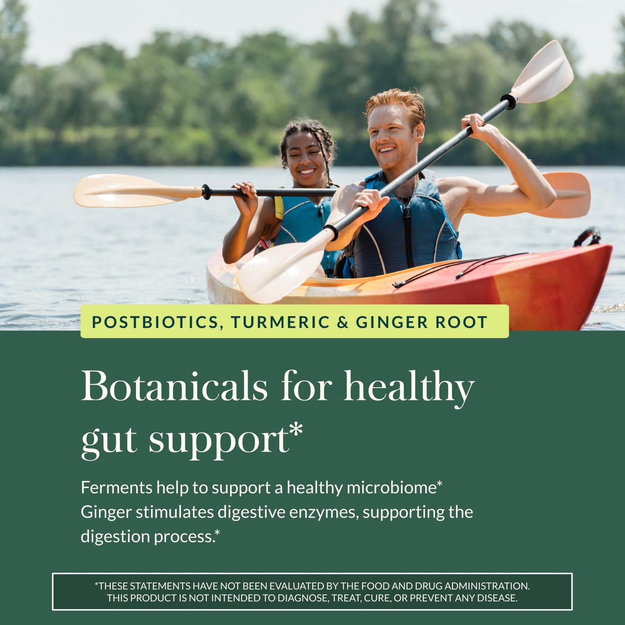 Gaia Herbs Ginger-Turmeric Postbiotic - Healthy Gut Support* - 60 Vegan Liquid Phyto-Caps (30 Servings) - OzHealthStandard