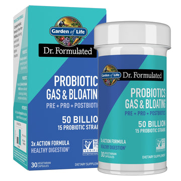 Garden of Life Dr. Formulated Pre, Post & Probiotics Gas & Bloating Once Daily 3-in-1 Complete Prebiotics, Postbiotics & Probiotics – 50 Billion CFU - OzHealthStandard
