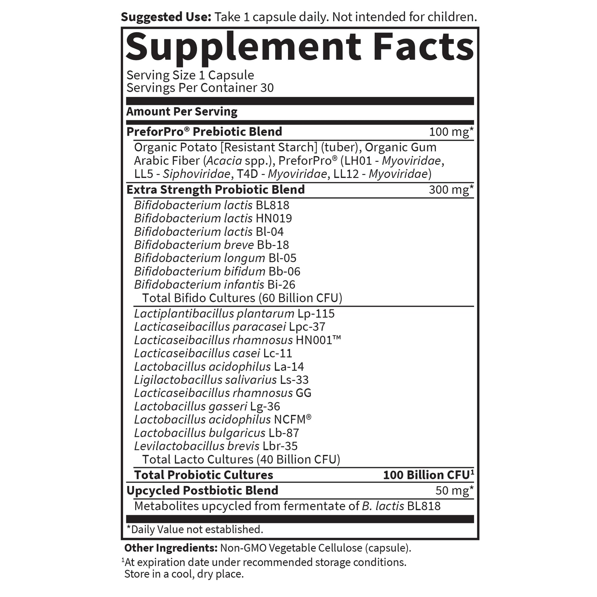 Garden of Life Dr Formulated Probiotics 100 Billion CFU Pre + Pro + Postbiotics - Extra Strength Digestive & Immune Support for Men and Women, Potato, Acacia, Postbiotic Metabolites, 30 Capsules - OzHealthStandard