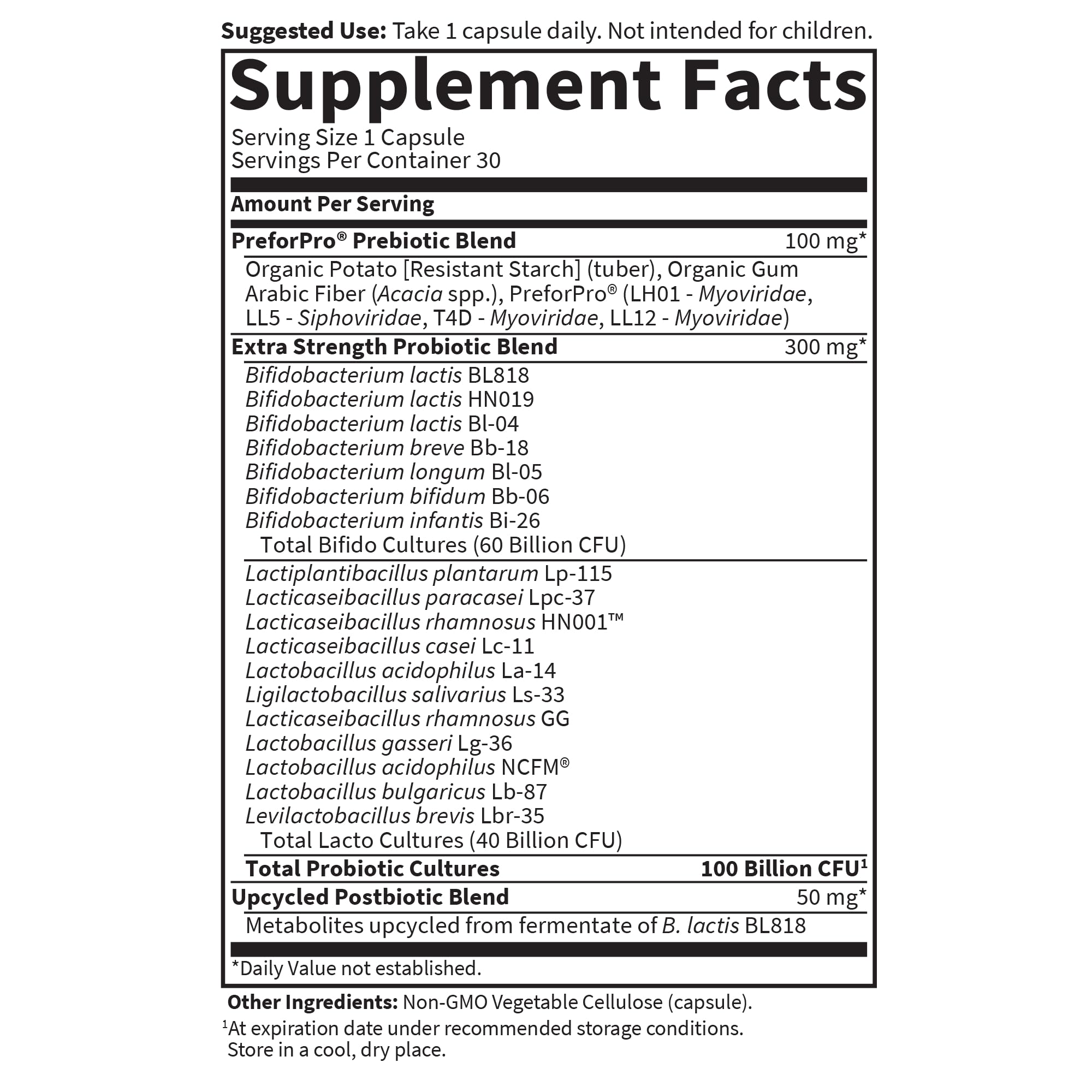 Garden of Life Dr Formulated Probiotics 100 Billion CFU Pre + Pro + Postbiotics - Extra Strength Digestive & Immune Support for Men and Women, Potato, Acacia, Postbiotic Metabolites, 30 Capsules - OzHealthStandard