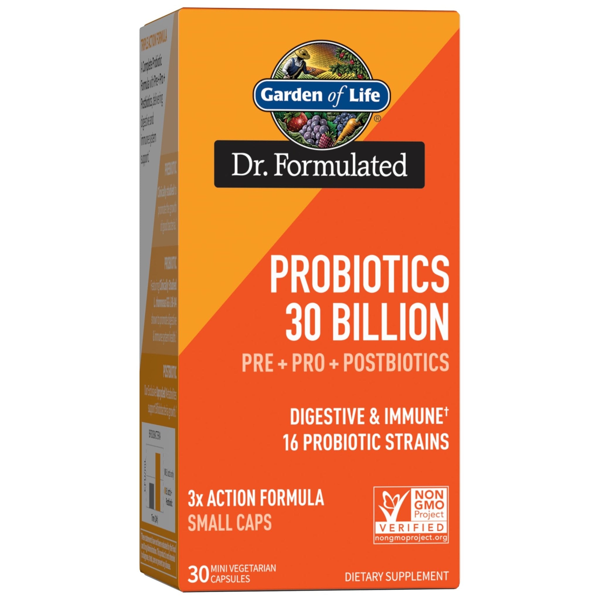 Garden of Life Dr Formulated Probiotics 30 Billion CFU Pre + Pro + Postbiotics for Men and Women Digestive and Immune Support, Potato, Acacia, Postbiotic Metabolites, 30 Mini Vegetarian Capsules - OzHealthStandard