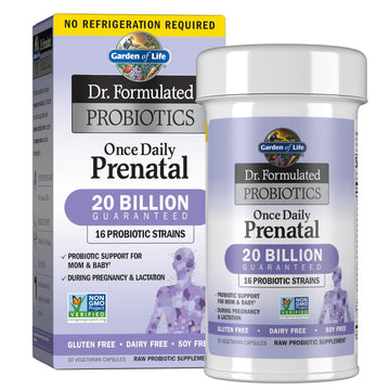 Garden of Life Dr. Formulated Probiotics Once Daily Prenatal - Acidophilus and Bifidobacteria Probiotic Support for Mom and Baby – Shelf Stable - Gluten, Dairy - OzHealthStandard