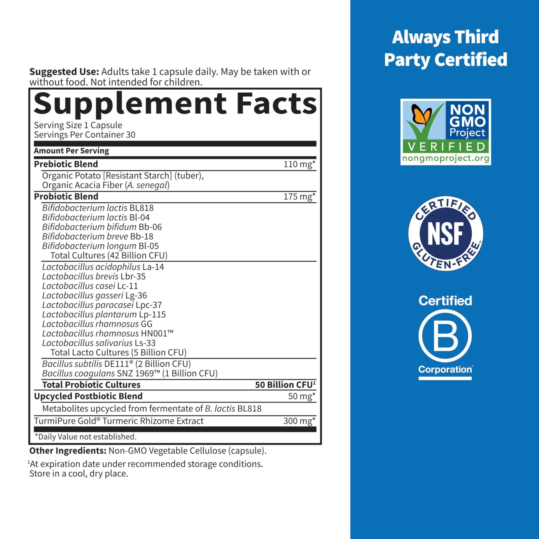 Garden of Life Dr Formulated Sport Probiotics Digestive Supplement, Organic Prebiotics for Women & Men Athletes, Clinically Studied Turmeric Curcumin - OzHealthStandard