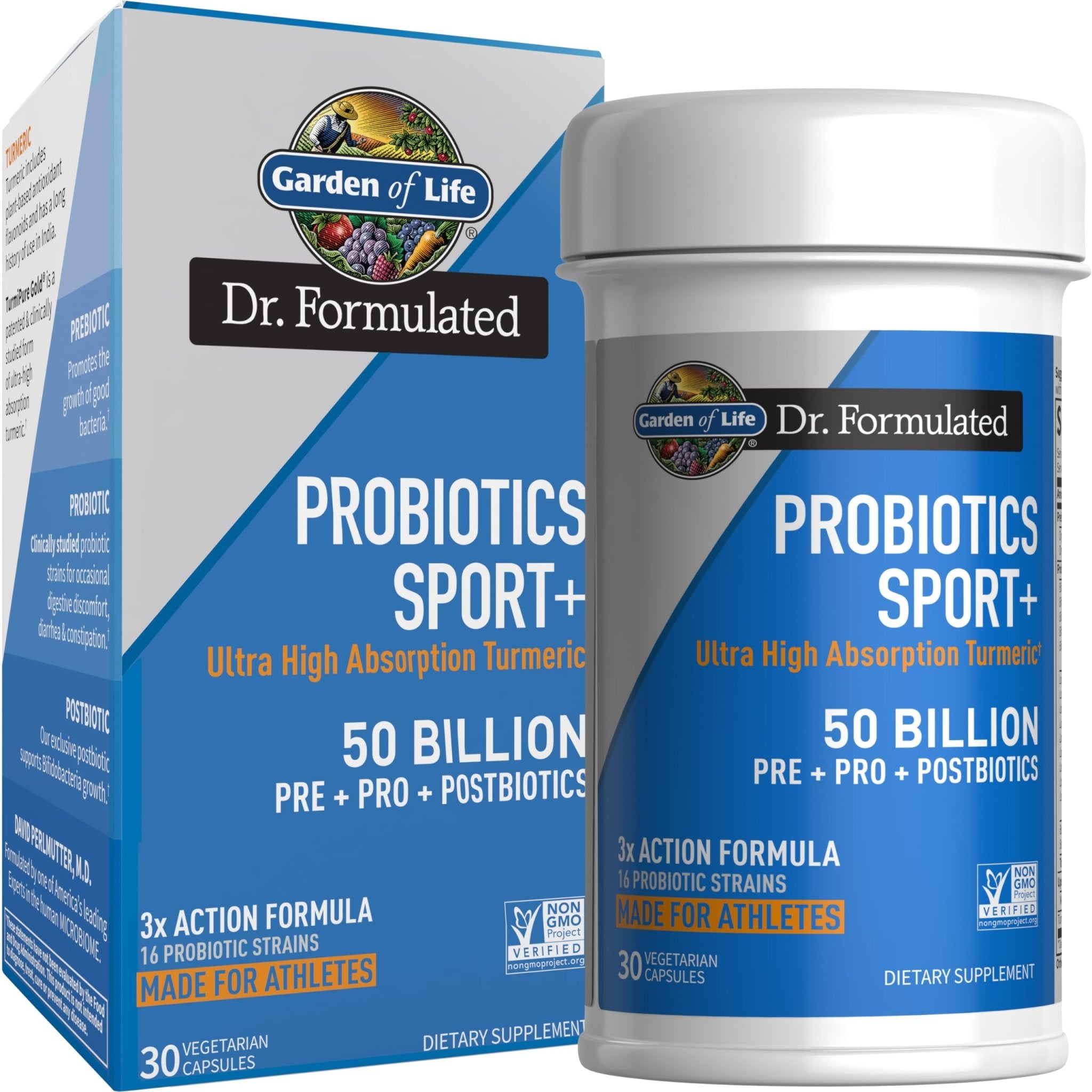 Garden of Life Dr Formulated Sport Probiotics Digestive Supplement, Organic Prebiotics for Women & Men Athletes, Clinically Studied Turmeric Curcumin - OzHealthStandard