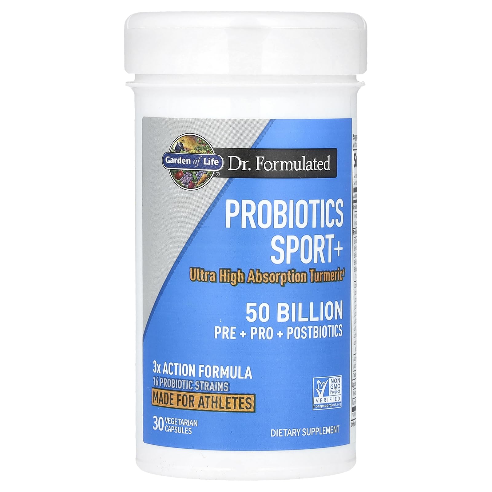 Garden of Life Dr Formulated Sport Probiotics Digestive Supplement, Organic Prebiotics for Women & Men Athletes, Clinically Studied Turmeric Curcumin - OzHealthStandard