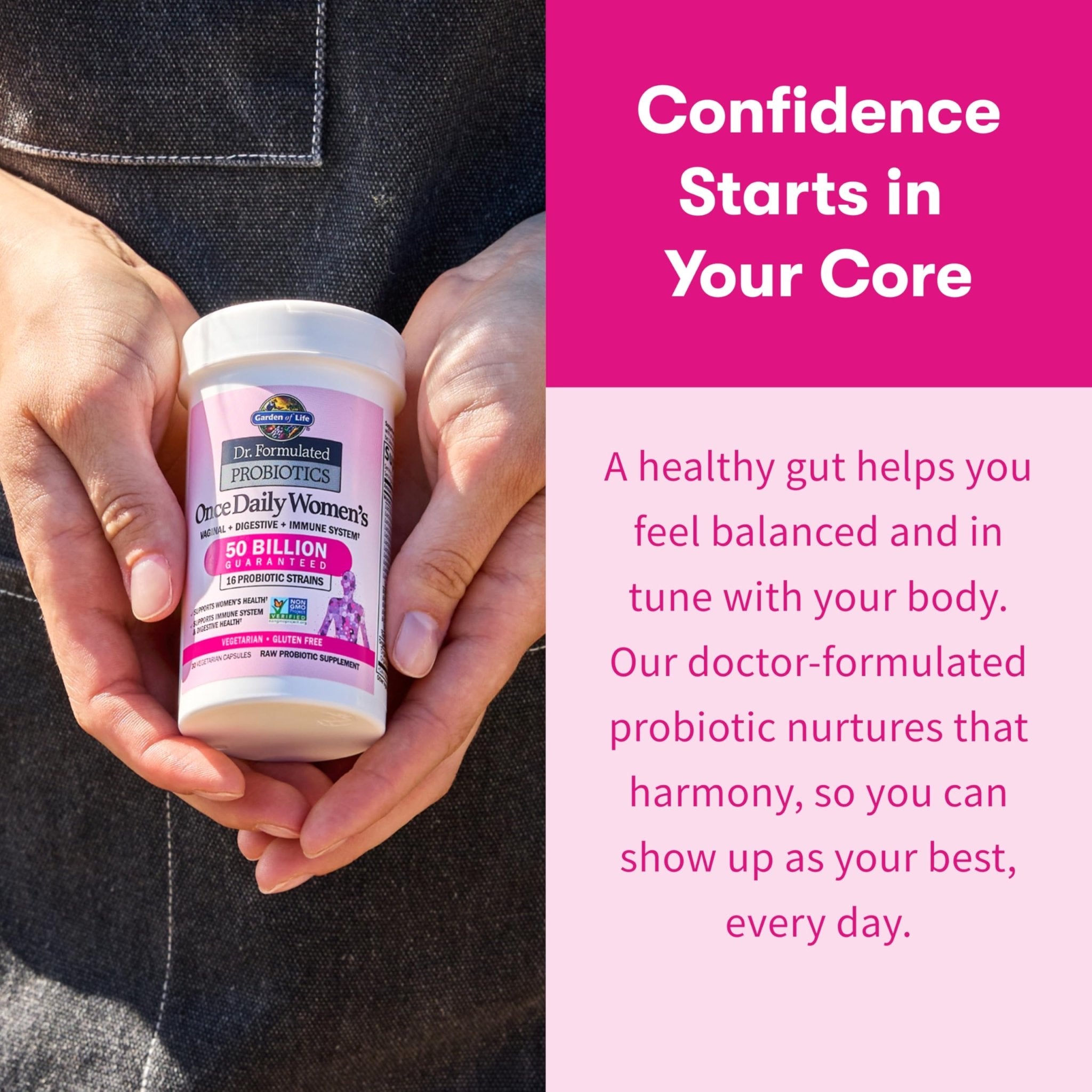 Garden of Life Once Daily Dr. Formulated Probiotics for Women 50 Billion CFU 16 Probiotic Strains with Organic Prebiotics for Digestive, Vaginal & Immune Health - OzHealthStandard
