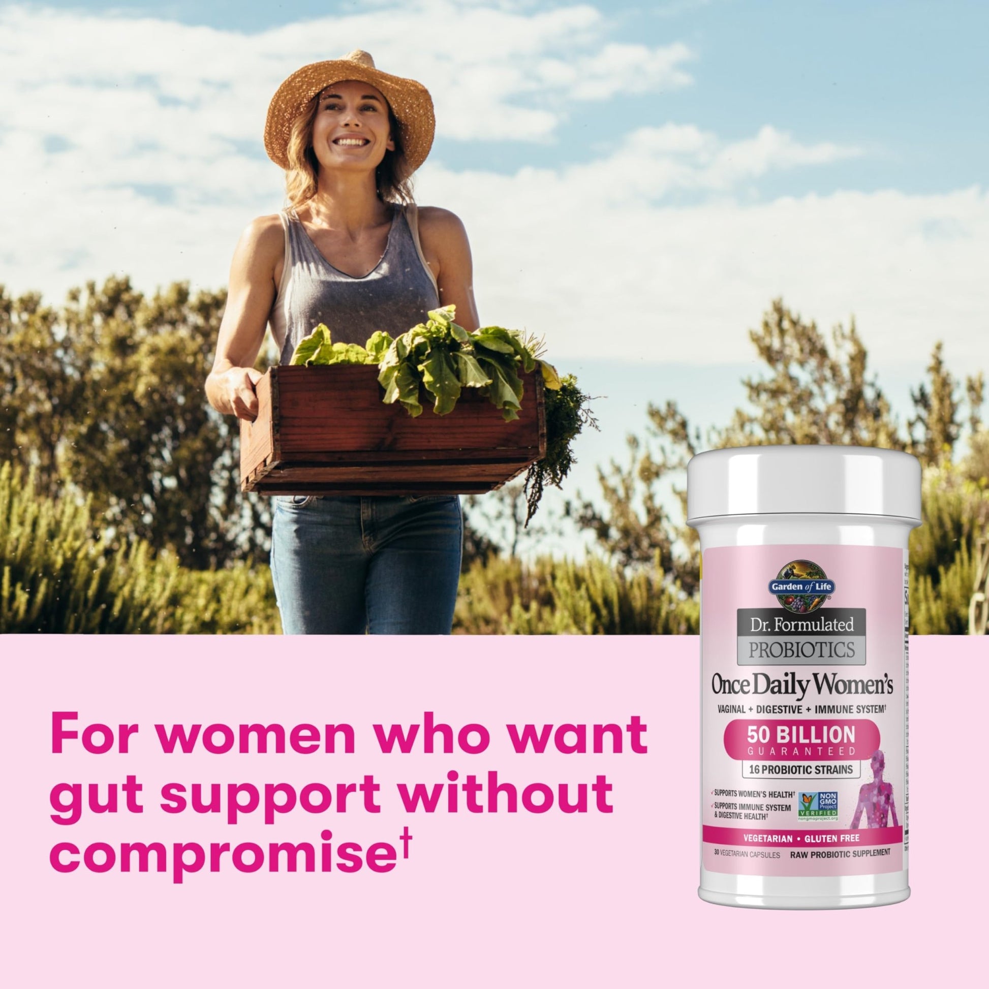 Garden of Life Once Daily Dr. Formulated Probiotics for Women 50 Billion CFU 16 Probiotic Strains with Organic Prebiotics for Digestive, Vaginal & Immune Health - OzHealthStandard