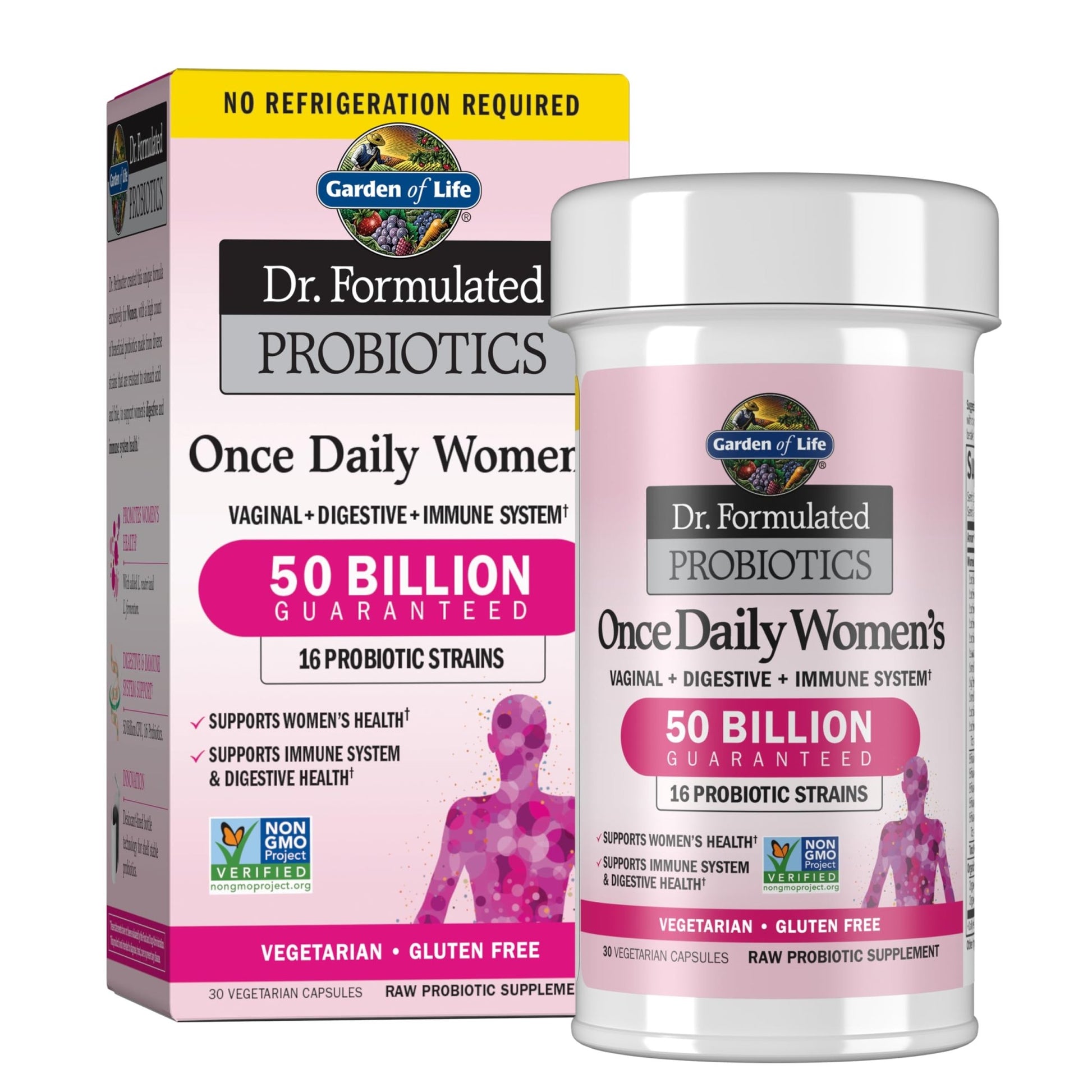 Garden of Life Once Daily Dr. Formulated Probiotics for Women 50 Billion CFU 16 Probiotic Strains with Organic Prebiotics for Digestive, Vaginal & Immune Health - OzHealthStandard