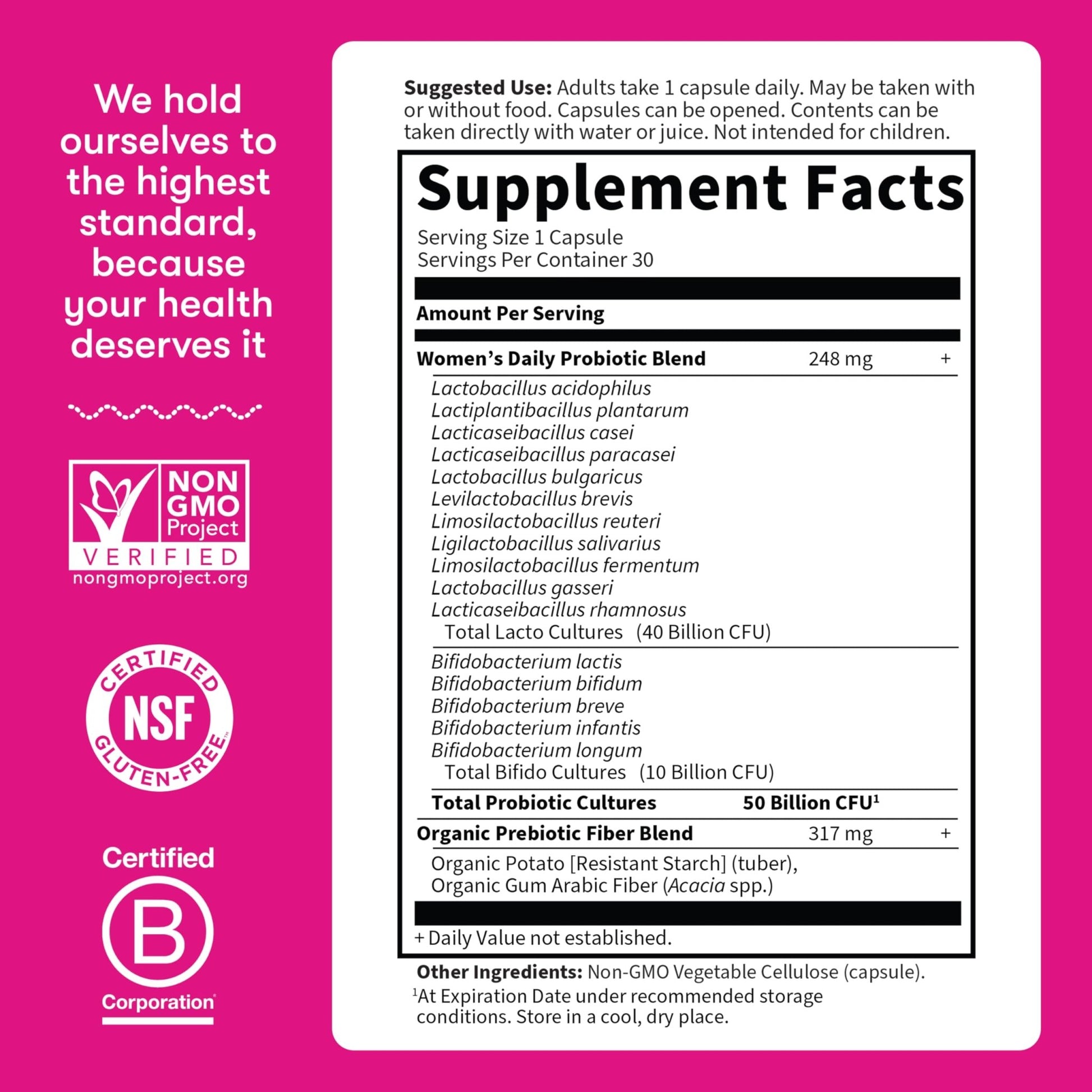 Garden of Life Once Daily Dr. Formulated Probiotics for Women 50 Billion CFU 16 Probiotic Strains with Organic Prebiotics for Digestive, Vaginal & Immune Health - OzHealthStandard