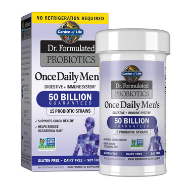 Garden of Life Probiotics for Men, Dr Formulated 50 Billion CFU 15 Probiotics for Digestive Health + Organic Prebiotic Fiber, Colon & Immune Support - OzHealthStandard