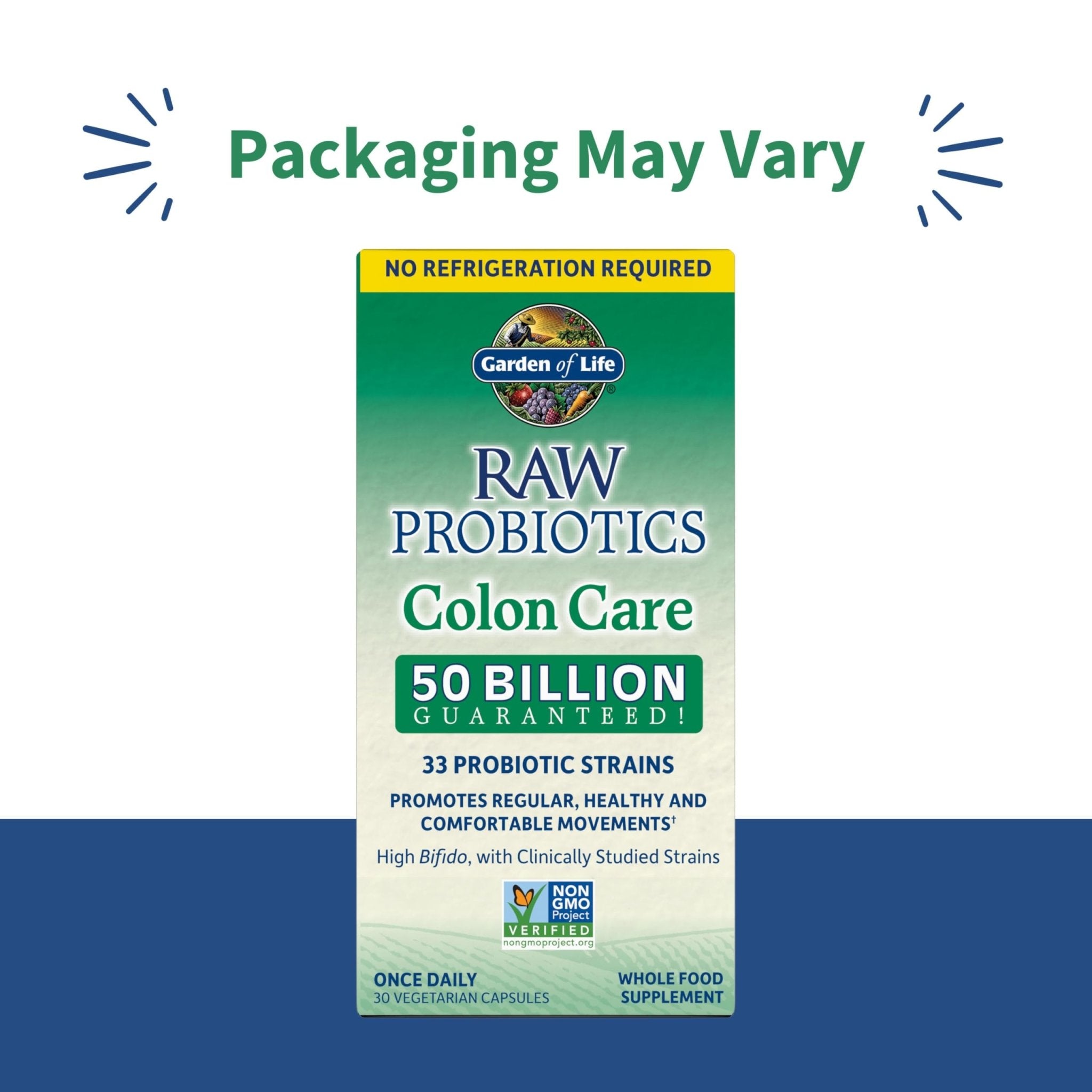 Garden of Life Probiotics for Women and Men - Raw Probiotics Colon Care 50 Billion CFU and Enzymes, Shelf Stable Once Daily Acidophilus Probiotic for Regularity and Immune Health Support, 30 Capsules - OzHealthStandard