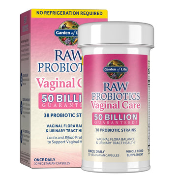 Garden of Life Raw Probiotics Vaginal Care - 50 Billion CFU - 38 Probiotic Strains - Supports Vaginal & Urinary Tract Health - Shelf Stable - 30 Vegetarian Capsules - OzHealthStandard