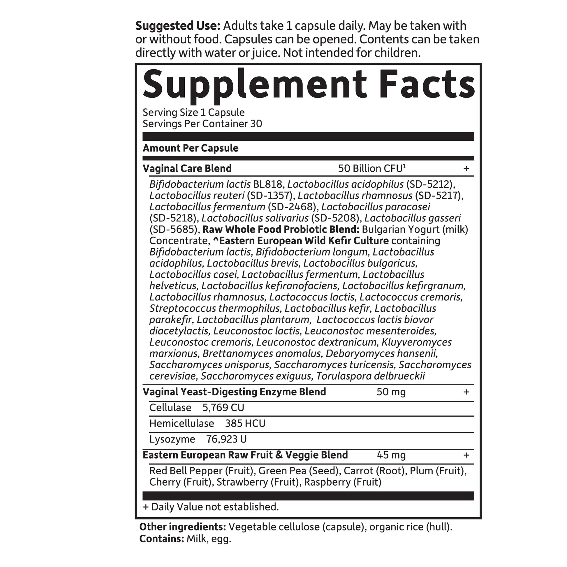 Garden of Life Raw Probiotics Vaginal Care - 50 Billion CFU - 38 Probiotic Strains - Supports Vaginal & Urinary Tract Health - Shelf Stable - 30 Vegetarian Capsules - OzHealthStandard