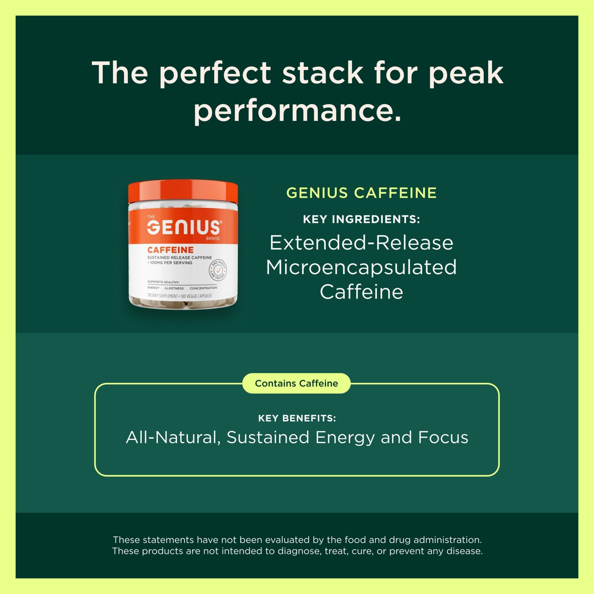 Genius Thermogenic Fat Burner, 60 Diet Veggie Pills - Weight Loss & Metabolism Supplement, Appetite Suppressant & Energy Booster - Caffeine-Free Nootropic Focus & Brain Boost - Ashwagandha & TeaCrine - OzHealthStandard