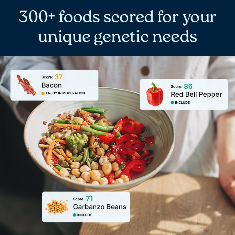 GenoPalate Nutrition DNA Test Kit | 100+ Optimal Foods & Tailored Diet | Genetic Health Report & Personalized Wellness | Macro & Micronutrient Recommendations | Stress & Eating Insights - OzHealthStandard
