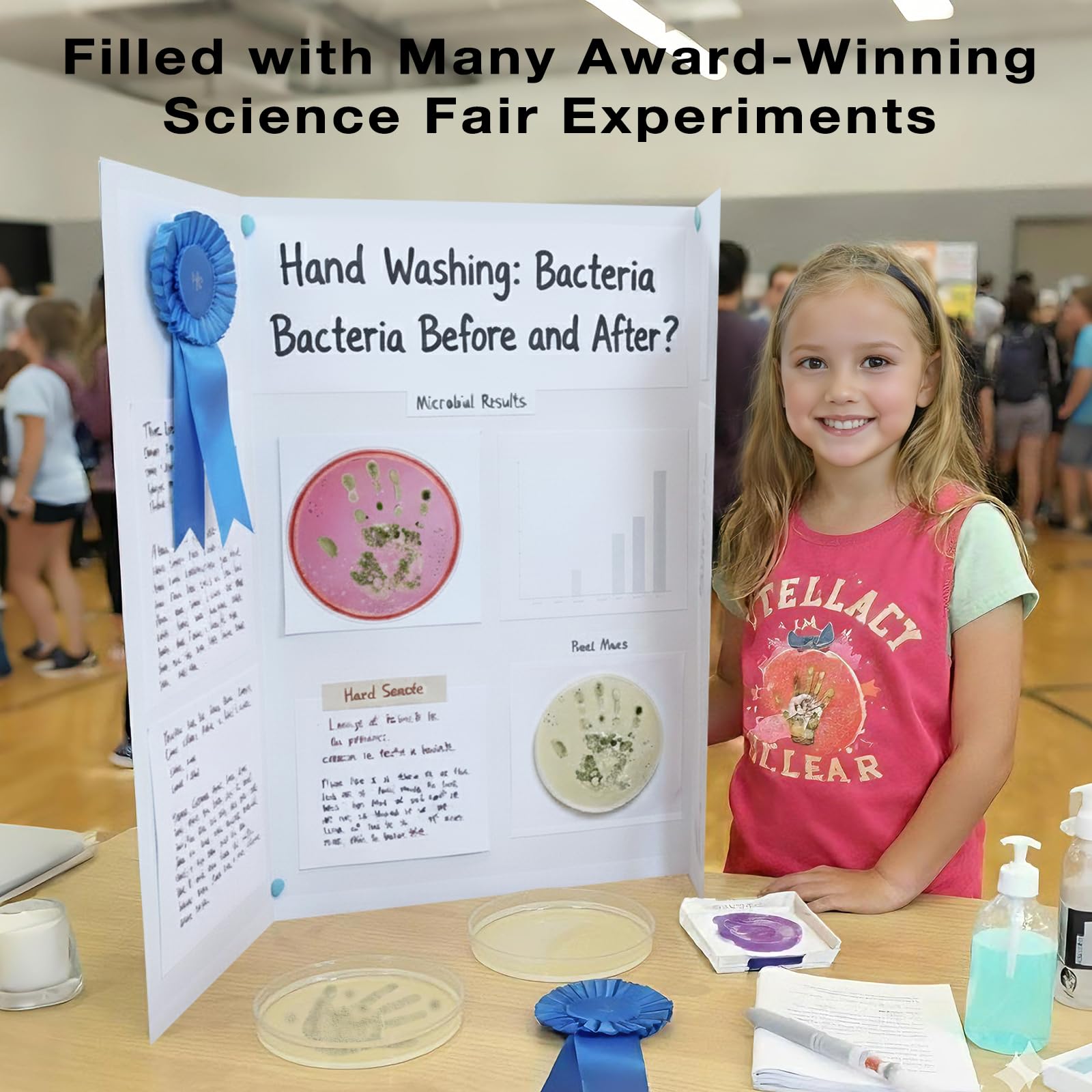 Giant Microbiology Bacteria Science Kit for Kids:2 XL 150mm Prepoured Nutrient Agar Plates, Petri Dishes with Agar & Colony Characteristics Poster for School Projects & Educational Gifts - OzHealthStandard