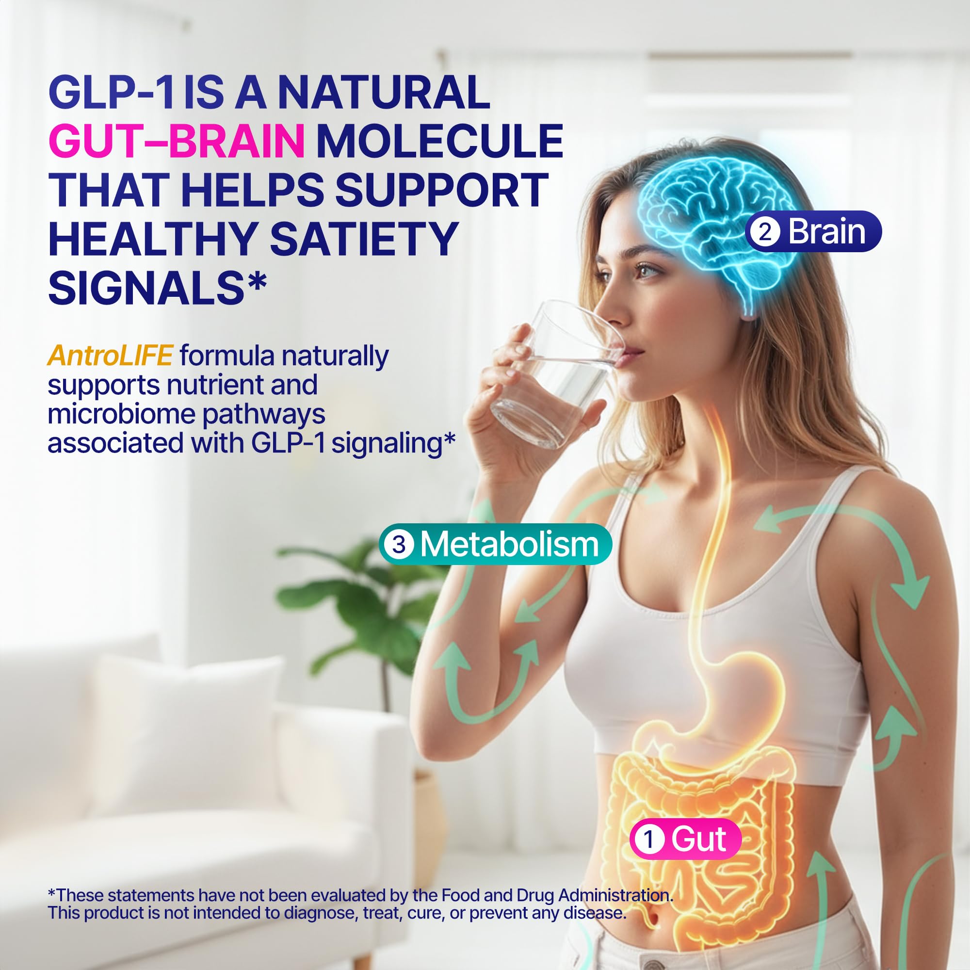 GLP-1 Support – Akkermansia Postbiotic 10B TFU + Berberine HCl 250 mg | 18-Ingredient System | Appetite, Mood & Metabolic Support | Inulin-Free | Saffron, NAD+ Cofactors | 3 Pack | 90-Day Supply - OzHealthStandard