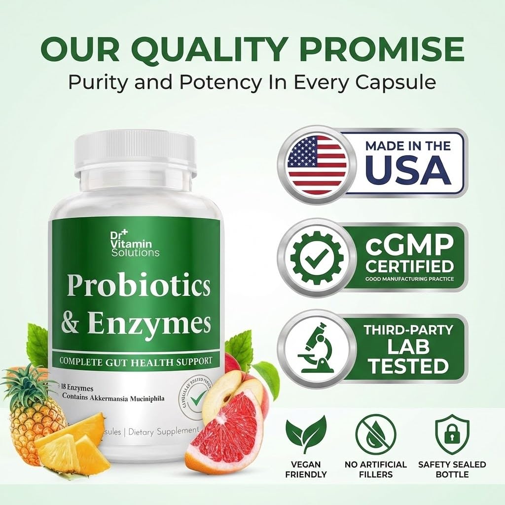 GLP-1 Support Enzymes, Pre & Probiotics for Digestive Health, Berberine Weight Loss Support, Akkermansia Muciniphila for Women & Men | Gut Health, Bloating Relief, 30 Ct - OzHealthStandard