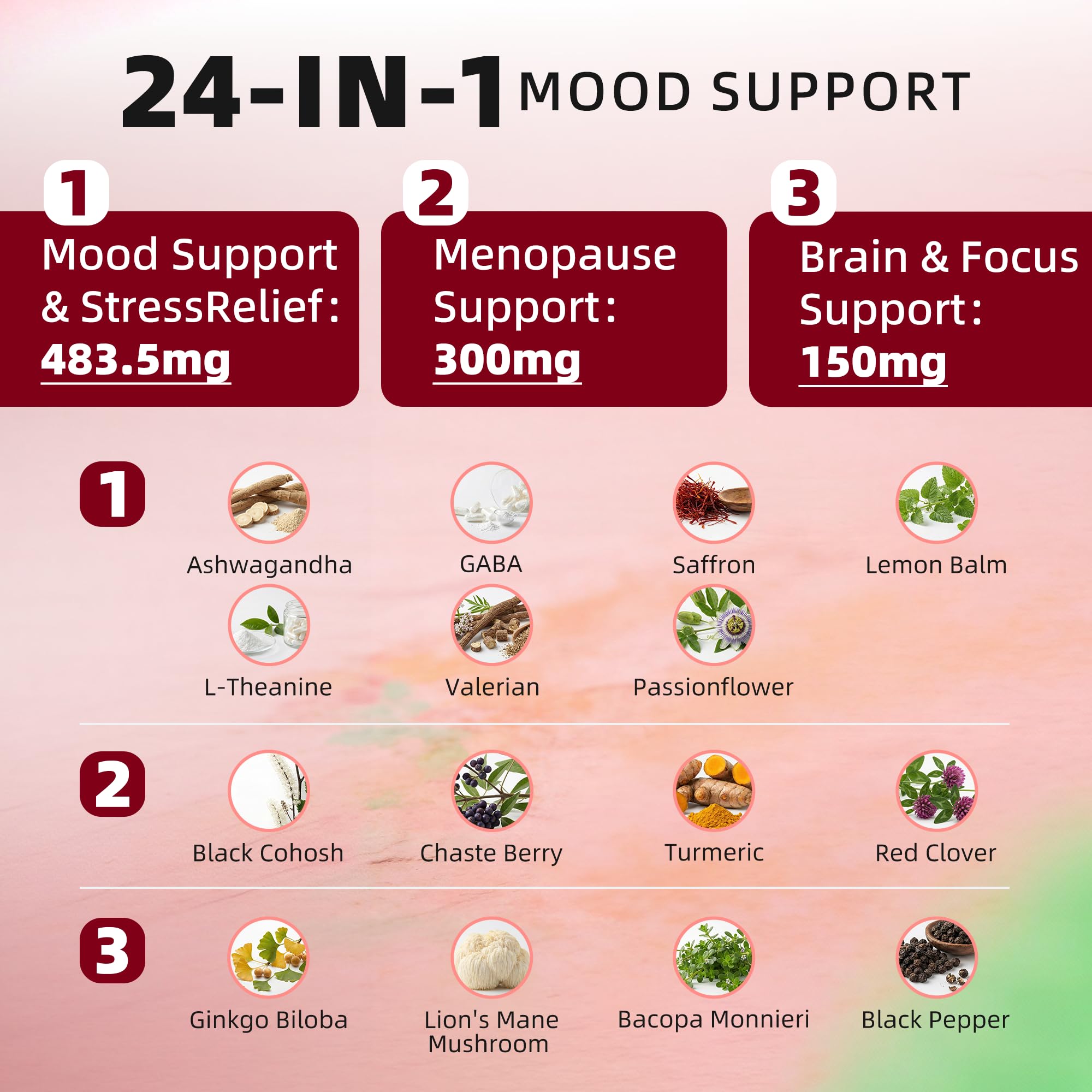 GREENPEOPLE Saffron Extract Supplements Drop - 24-in-1 88.5mg Saffron Extract with Ashwagandha,Black Cohosh & Lion's Mane for Mood&Focus,Stress Relief,Cortisol Reducer,Menopause – Vegan 2FL OZ - OzHealthStandard