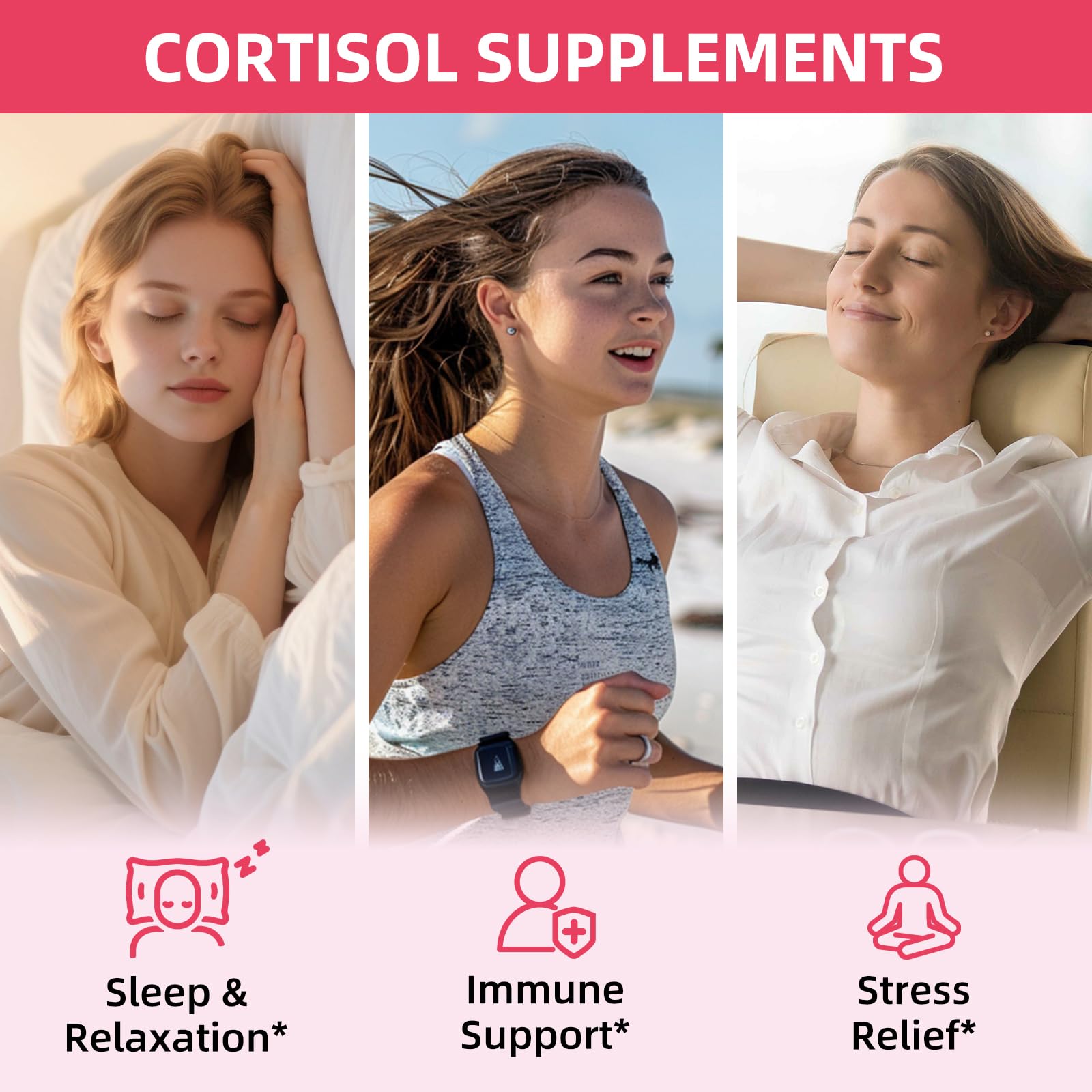 GZ HAOYUAN Cortisol Supplement Liquid Drops for Women and Men with Magnesium, Ashwagandha, L-theanine, Phosphatidylserine for Lower Cortisol, Calm, Mood, Sleep Support - 2 FL.OZ, Strawberry - OzHealthStandard